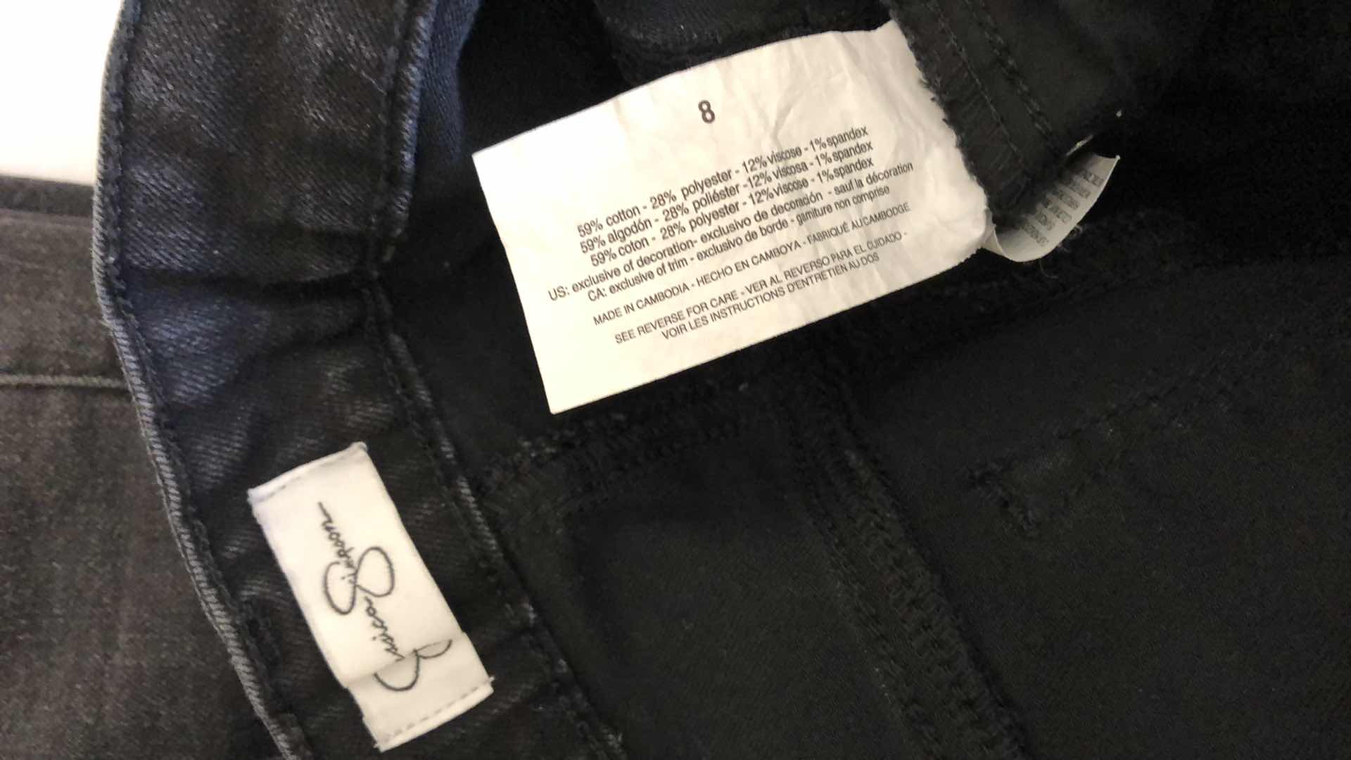 Photo 1 of 4-PAIRS OF BLACK STRAIGHT LEG JEANS BY JESSICA SIMPSON SIZE 8