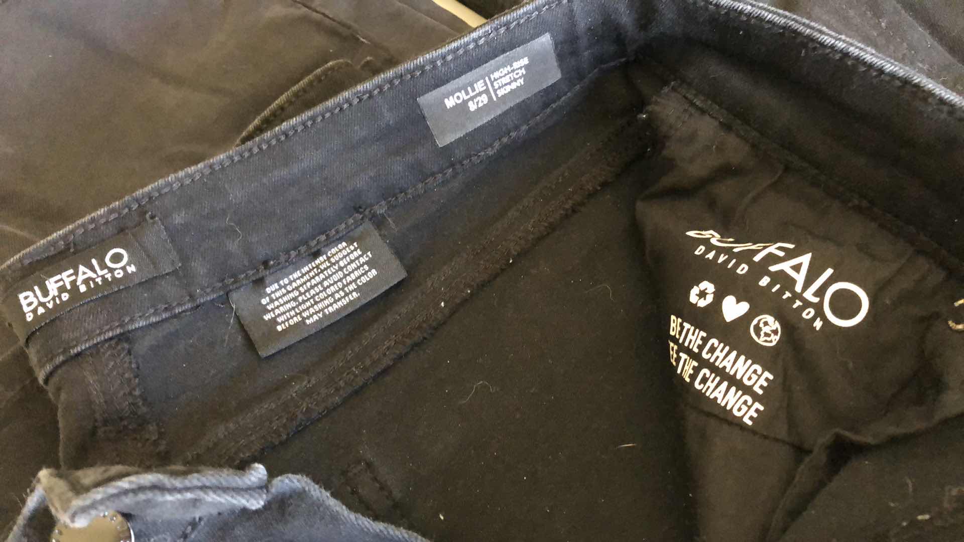 Photo 1 of 4-PAIRS OF BLACK STRAIGHT LEG JEANS BY BUFFALO DAVID BITTON SIZE 8/29