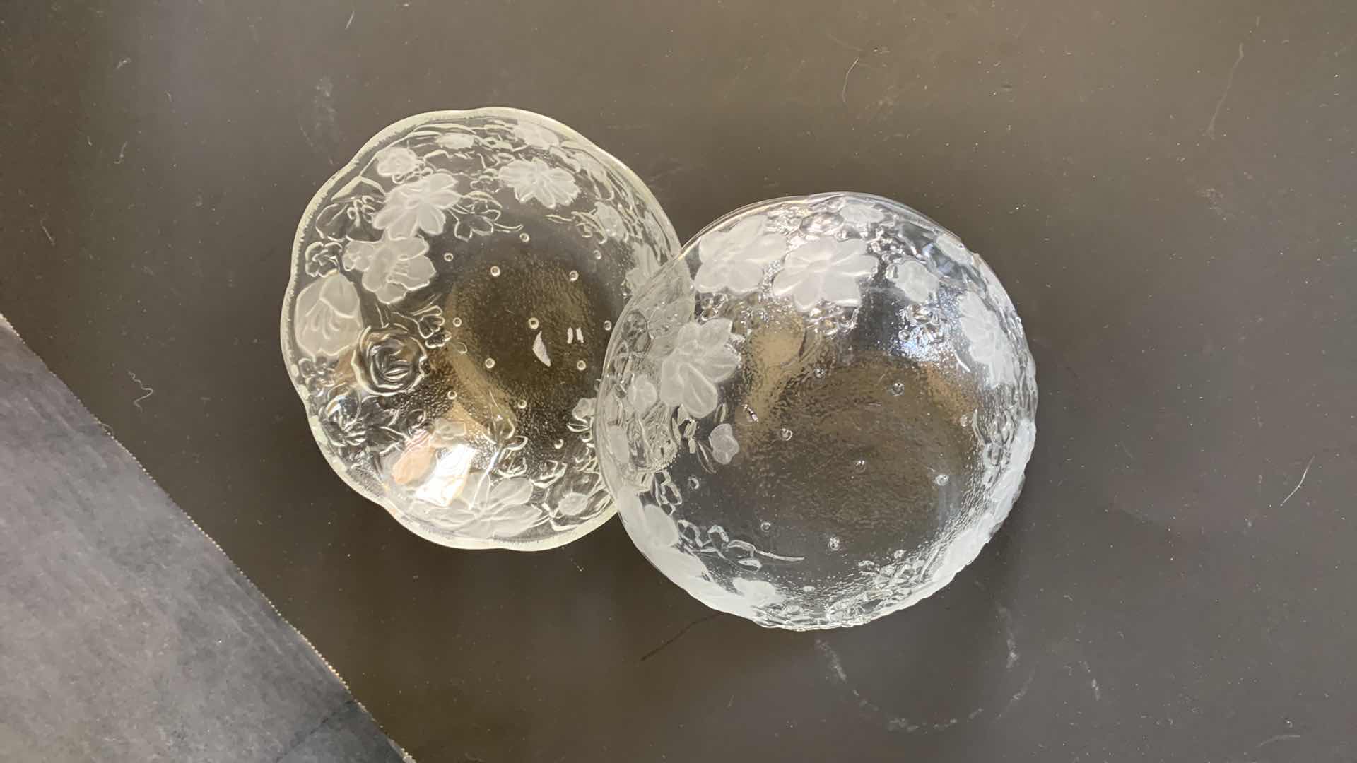 Photo 1 of 2 - 6” SALAD BOWLS WITH FROSTED FLOWERS