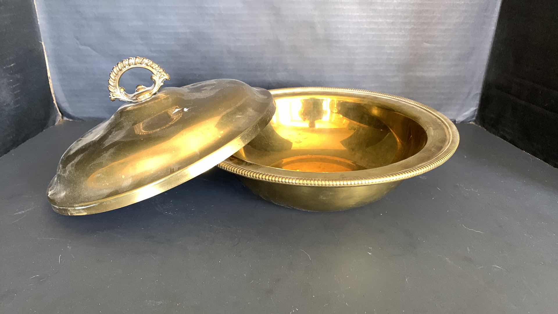 Photo 1 of 10” BRASS BUFFET CHAFING DISH