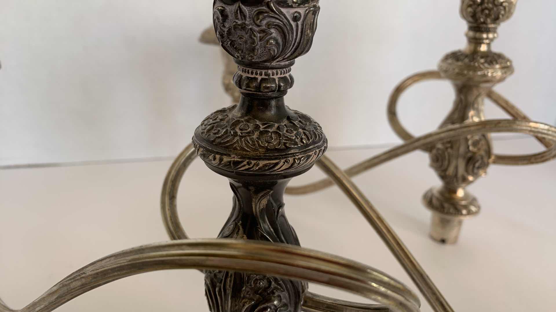 Photo 1 of 2 - SILVER PLATED CANDELABRAS