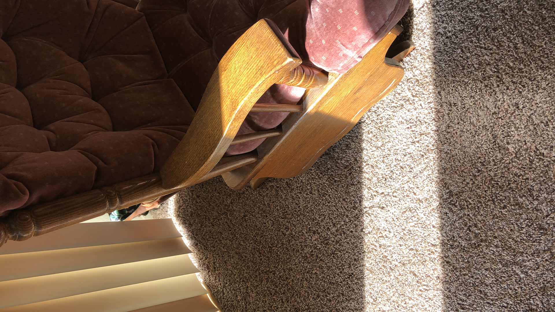 Photo 1 of OAK GLIDER ROCKING CHAIR W OTTOMAN