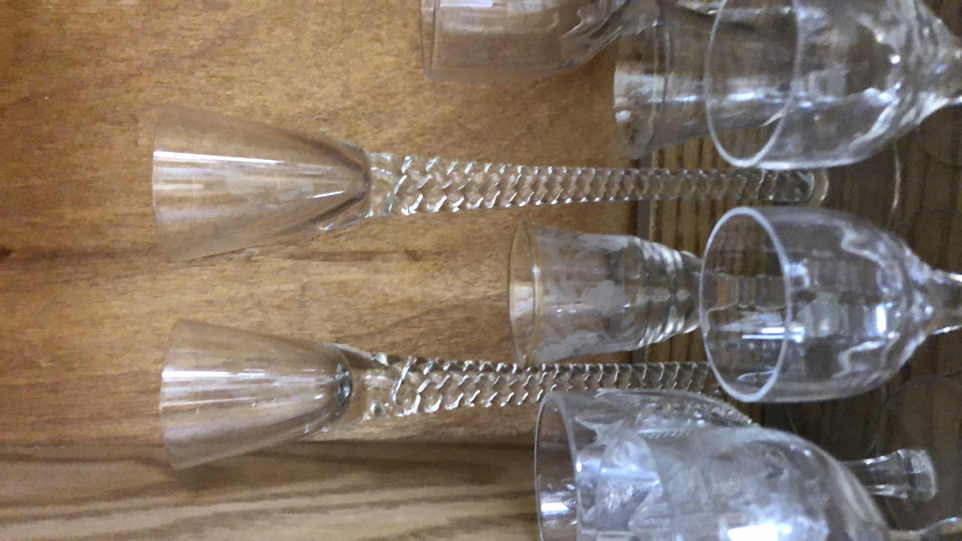 Photo 1 of CONTENTS OF CABINET-GLASS DECANTERS & BARWARE