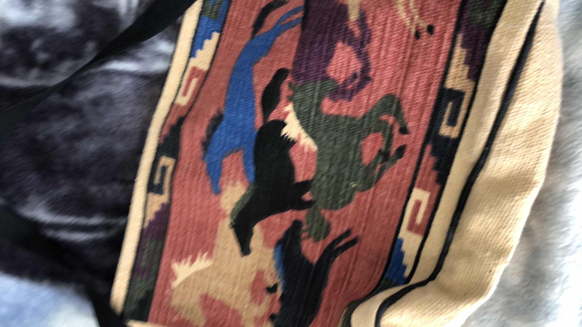 Photo 1 of HORSE DESIGN BLANKET, 2-PURSES