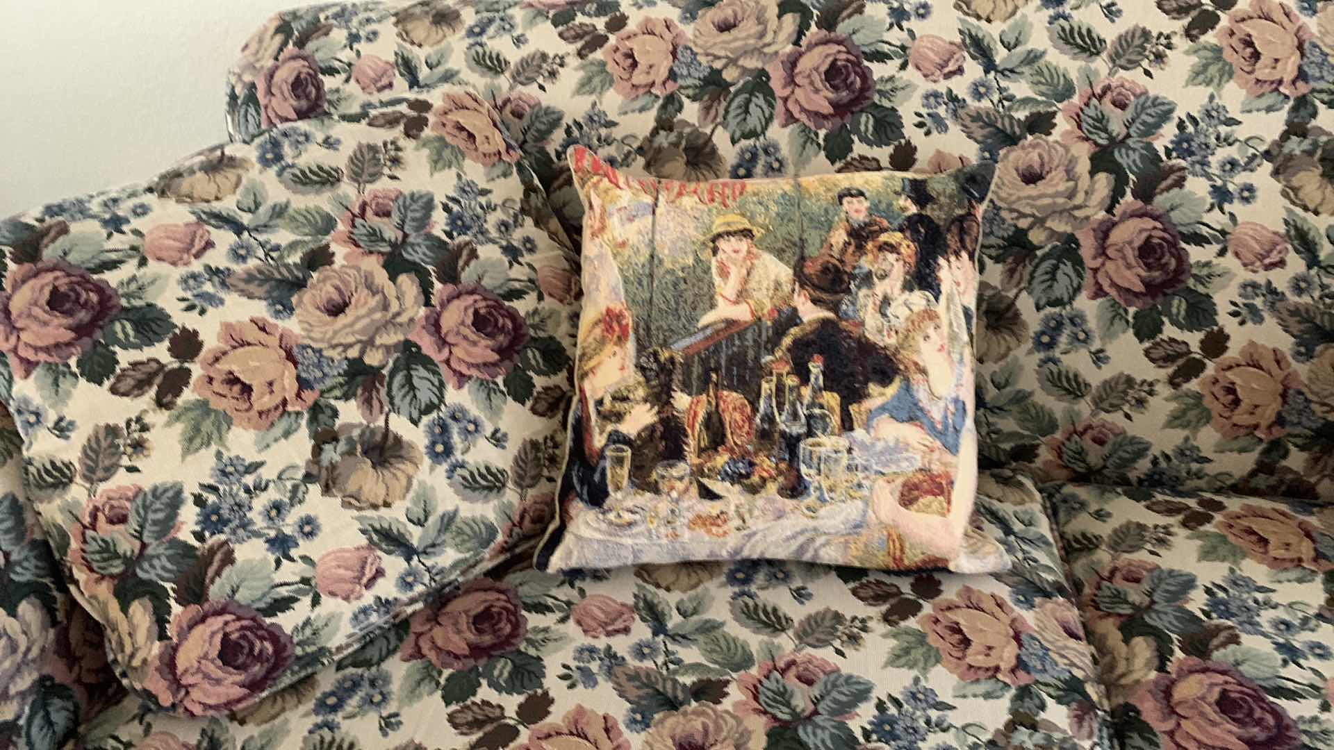 Photo 1 of VINTAGE FLORAL SOFA 83" X 35" H 37"