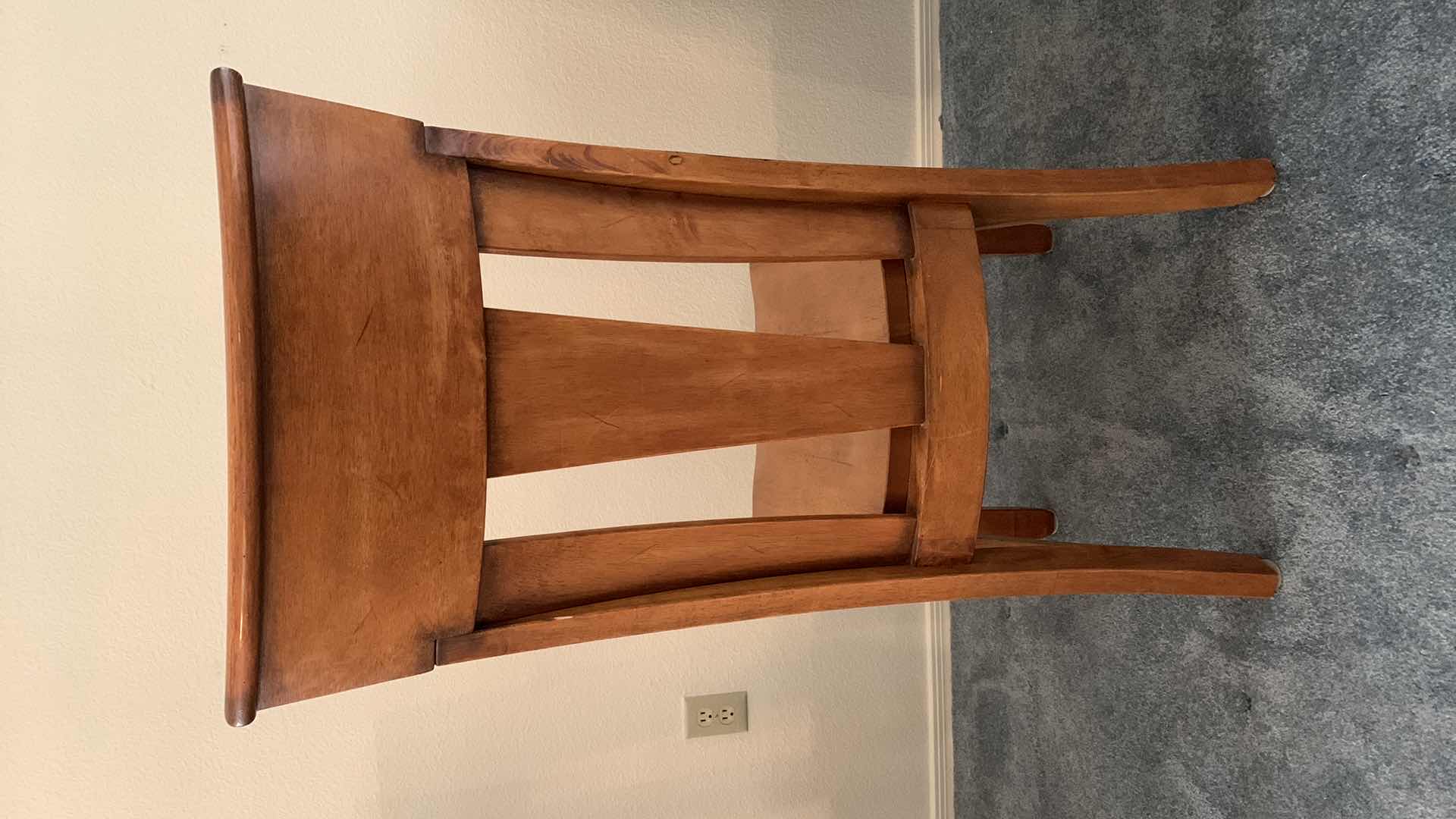 Photo 1 of SOLID WOOD HEAVY CHAIR  21" X 18" H 42"