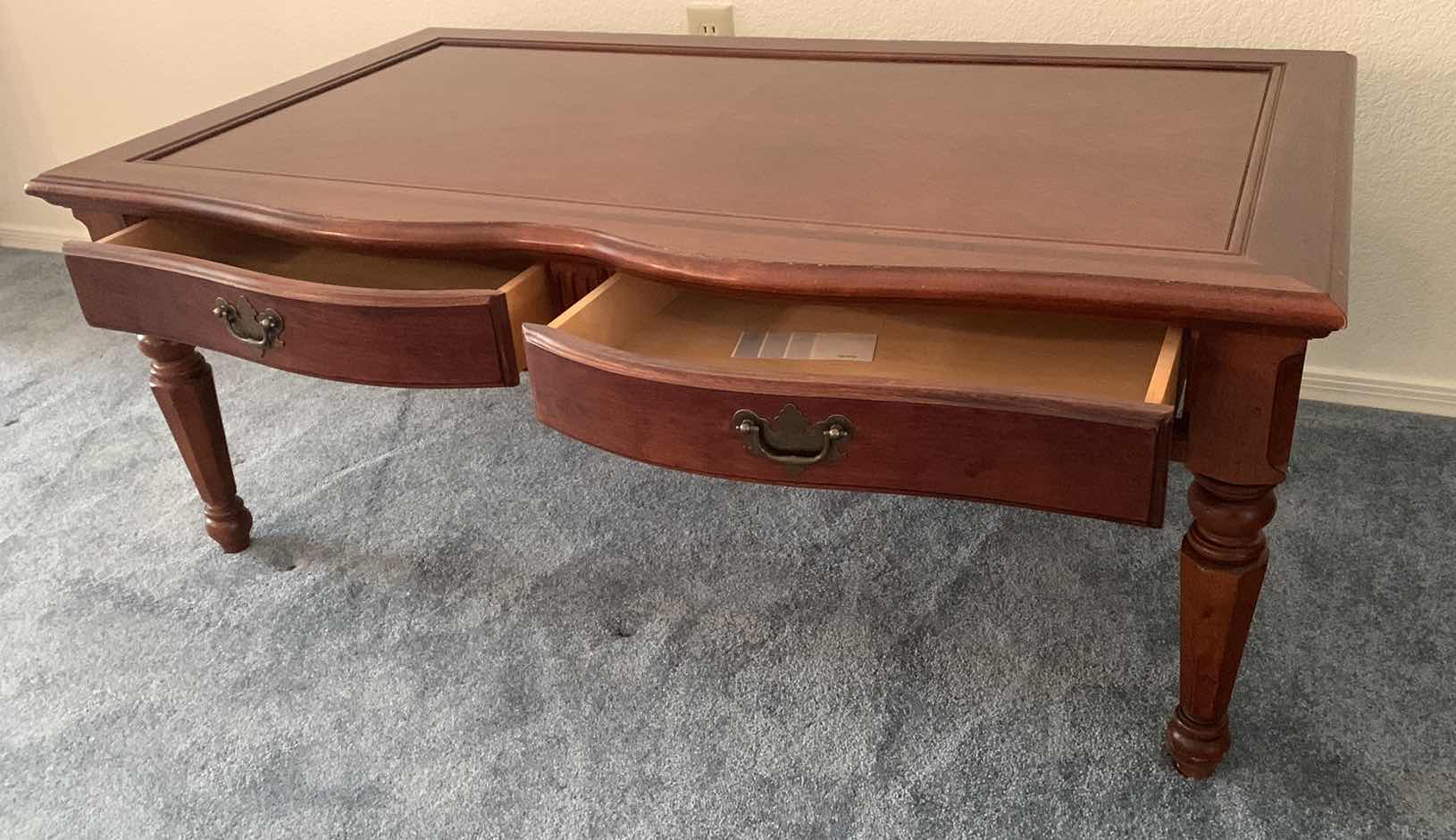 Photo 1 of RIVERSIDE FURNITURE CORP SOLID WOOD COFFEE TABLE 48" X 28" H 19"