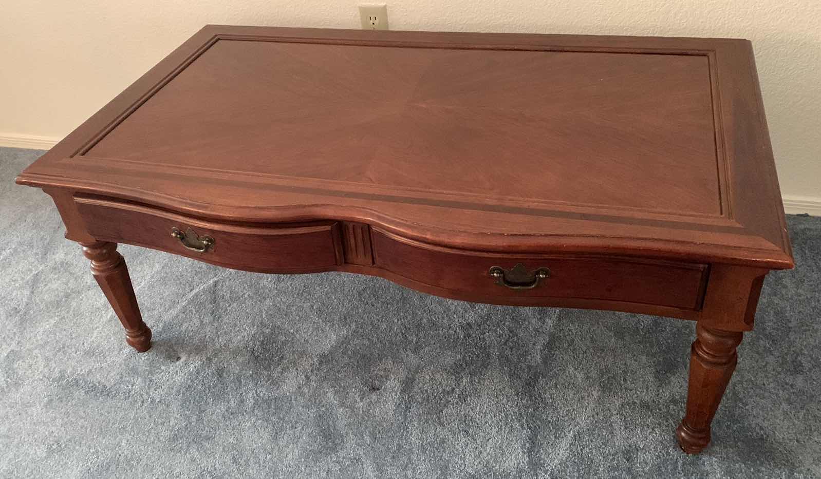Photo 1 of RIVERSIDE FURNITURE CORP SOLID WOOD COFFEE TABLE 48" X 28" H 19"