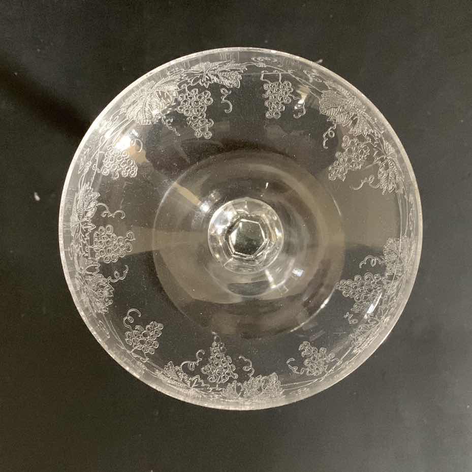 Photo 1 of CHAMPAGNE GLASSES, 1 WITH GRAPE ETCHINGS