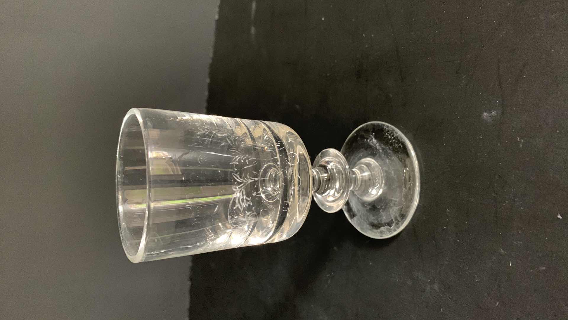 Photo 1 of 1 LIQUOR PORT GLASS AND 2 CRYSTAL WINE GLASSES