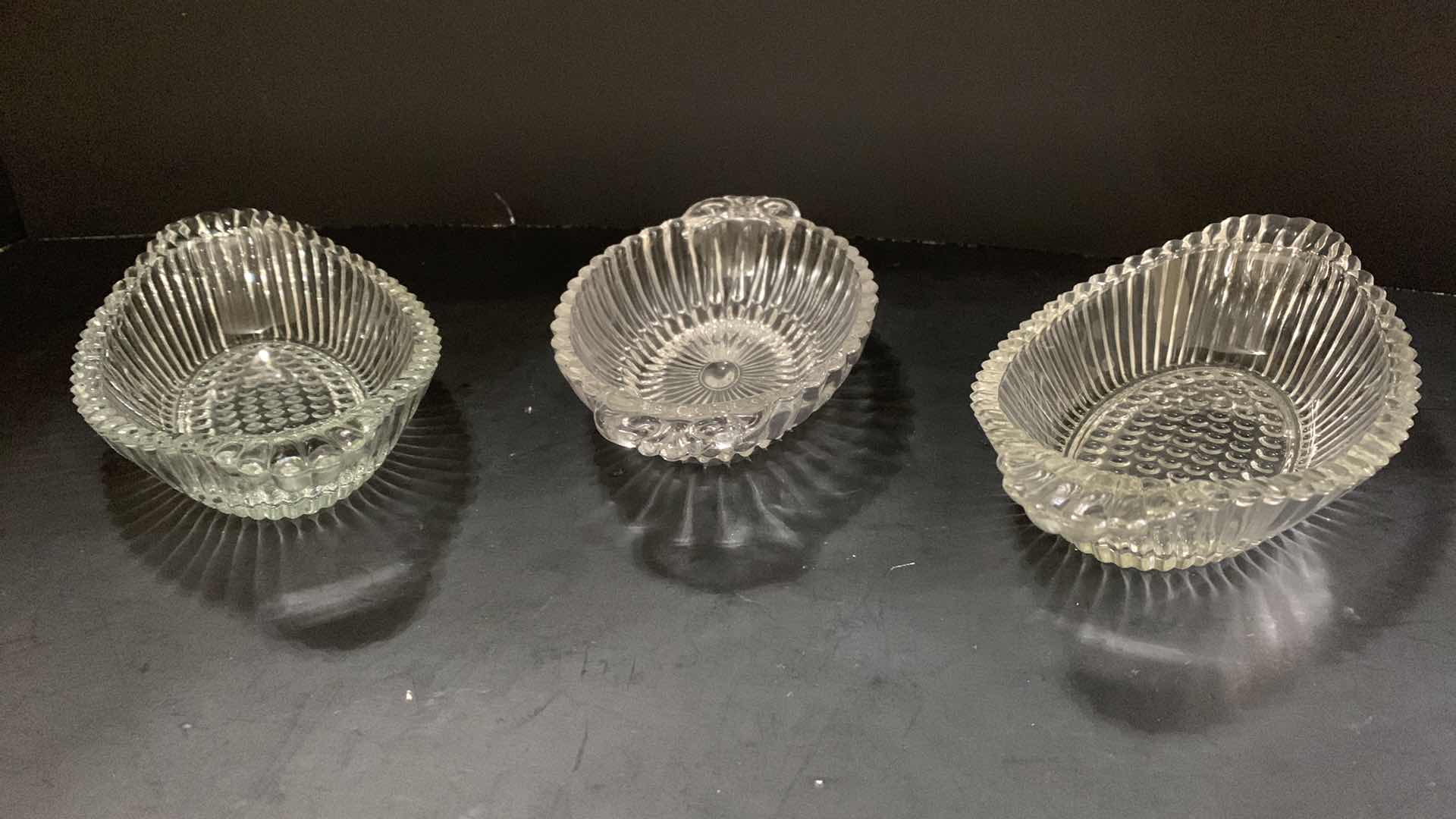 Photo 1 of 3 HOBNAIL PRESSED GLASS BANANA BOATS