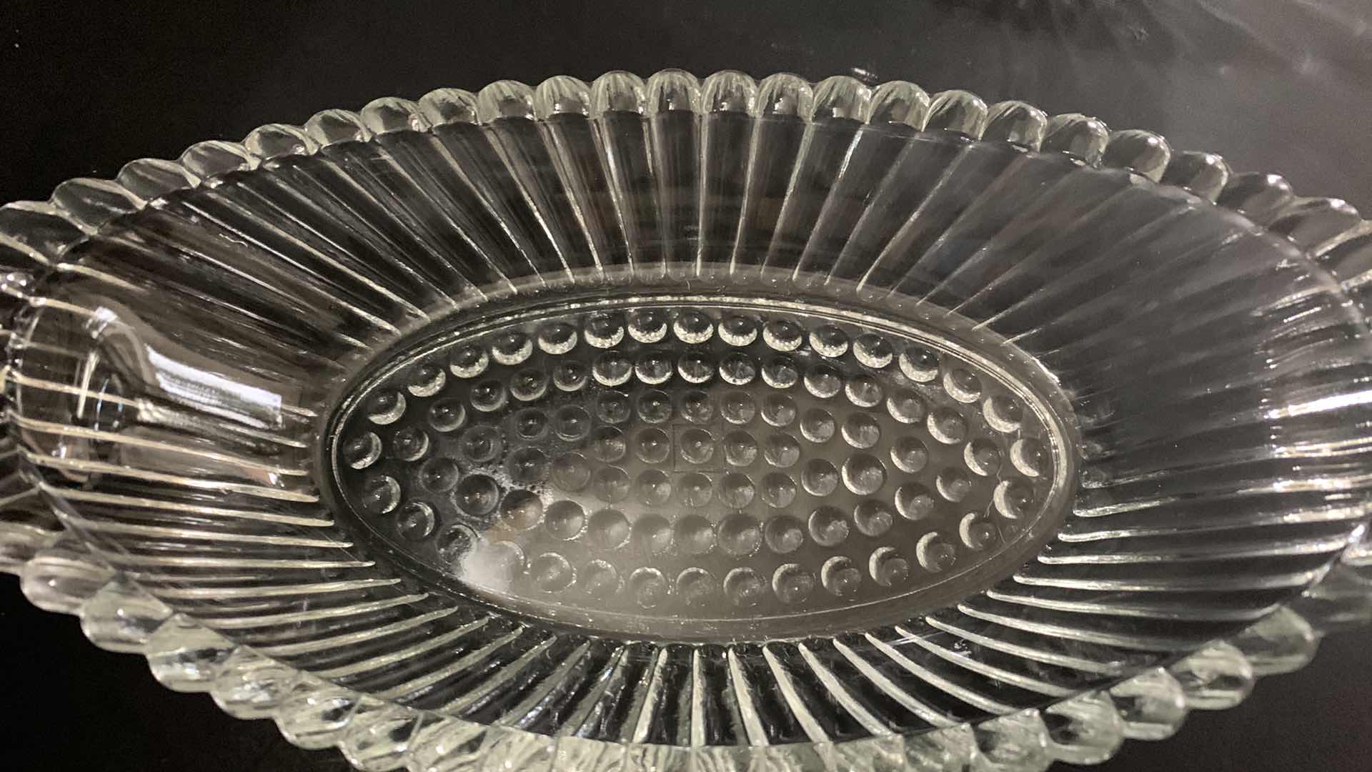 Photo 1 of 3 HOBNAIL PRESSED GLASS BANANA BOATS