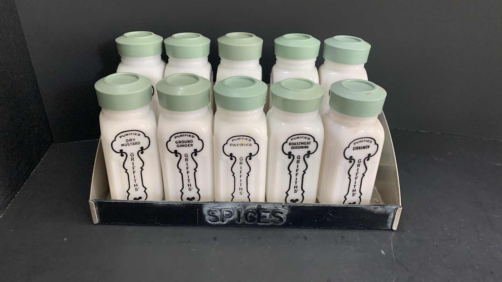 Photo 1 of 2 CRYSTAL TOOTHPICK HOLDERS AND VINTAGE SPICE RACK