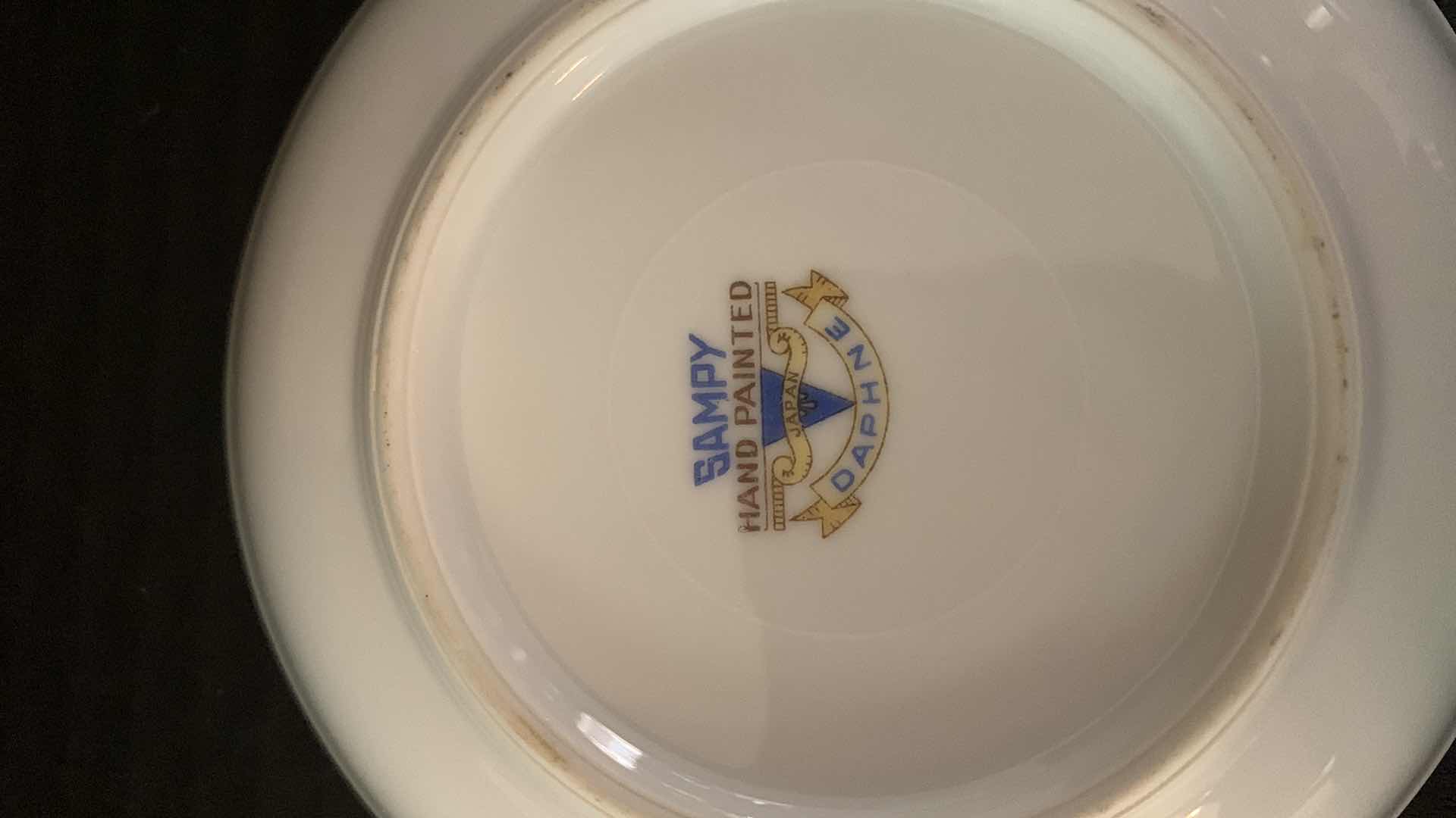 Photo 1 of SAMPY HAND PAINTED DAPHNE DINNER PLATES (12), SALAD BOWLS (12), SIDE PLATES (12), BREAD PLATES (12) AND BERRY BOWLS (10)