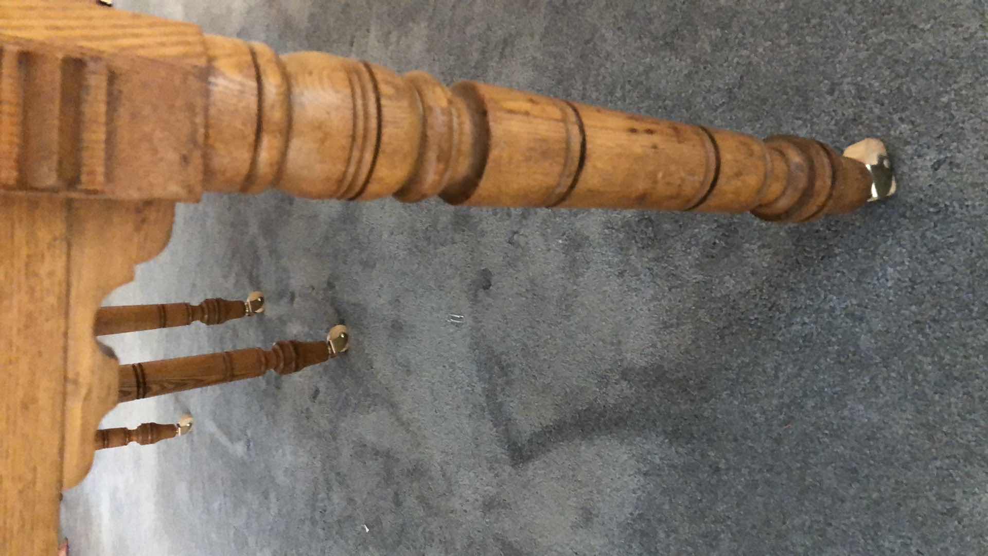 Photo 1 of EARLY 20TH CENTURY OAK TABLE WITH 5 LEAVES 81” X41” H 30”