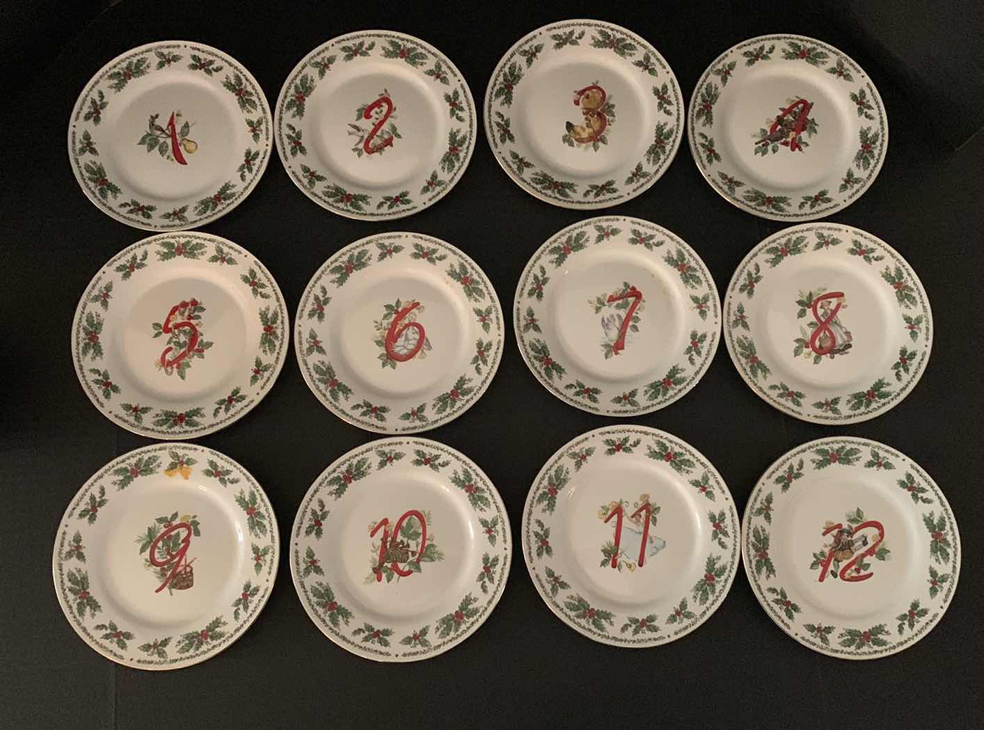 Photo 1 of 12 DAYS OF CHRISTMAS PLATES AND DISCO BALL ORNAMENT