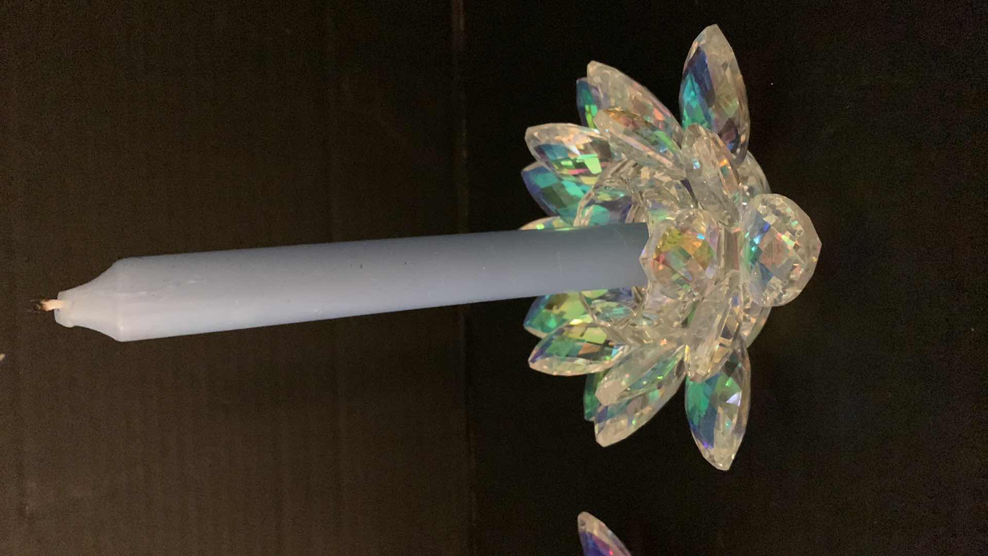 Photo 1 of 10 CANDLES WITH 2 PLASTIC LILY CANDLEHOLDERS