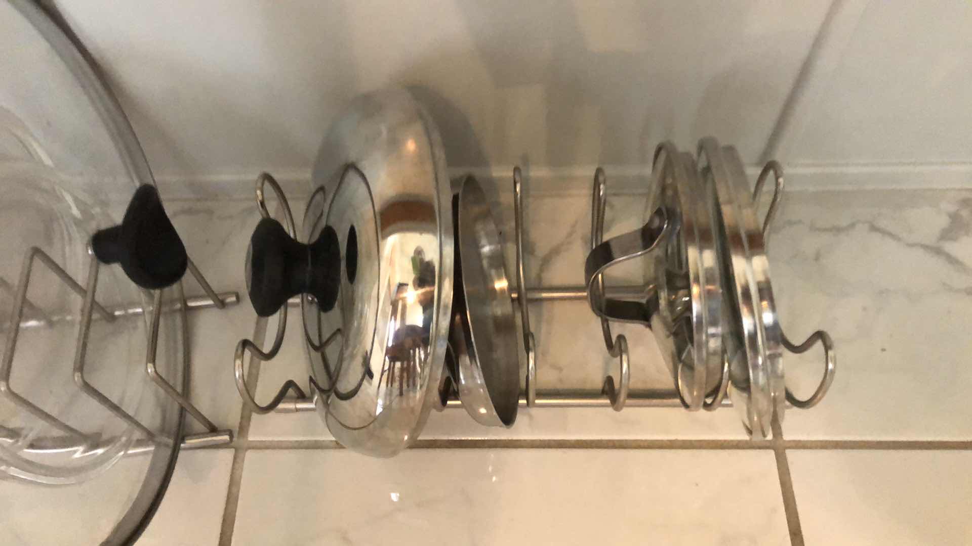 Photo 1 of POT LIDS AND HOLDER