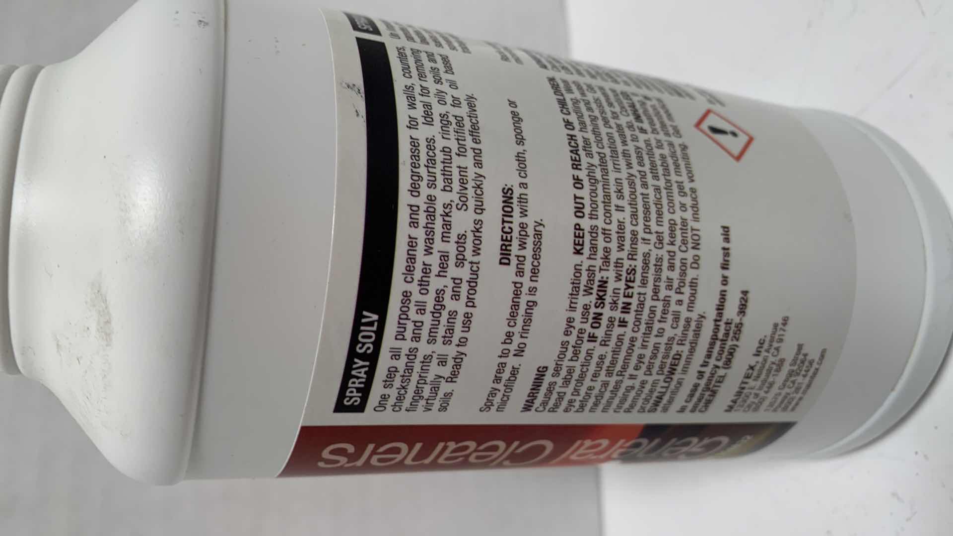 Photo 1 of 12-MAINTEX SPRAY SOLV GENERAL CLEANER 1 QUART