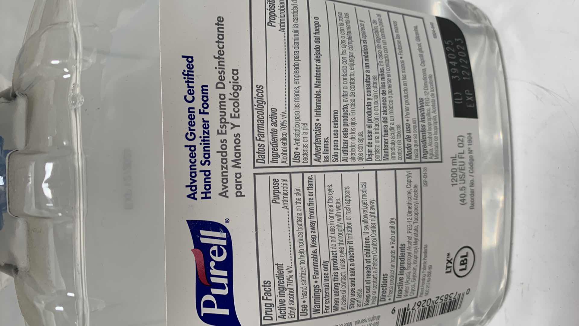 Photo 1 of 2-PURELL ADVANCED GREEN CERTIFIED HAND SANITIZER FOAM 40 OUNCES