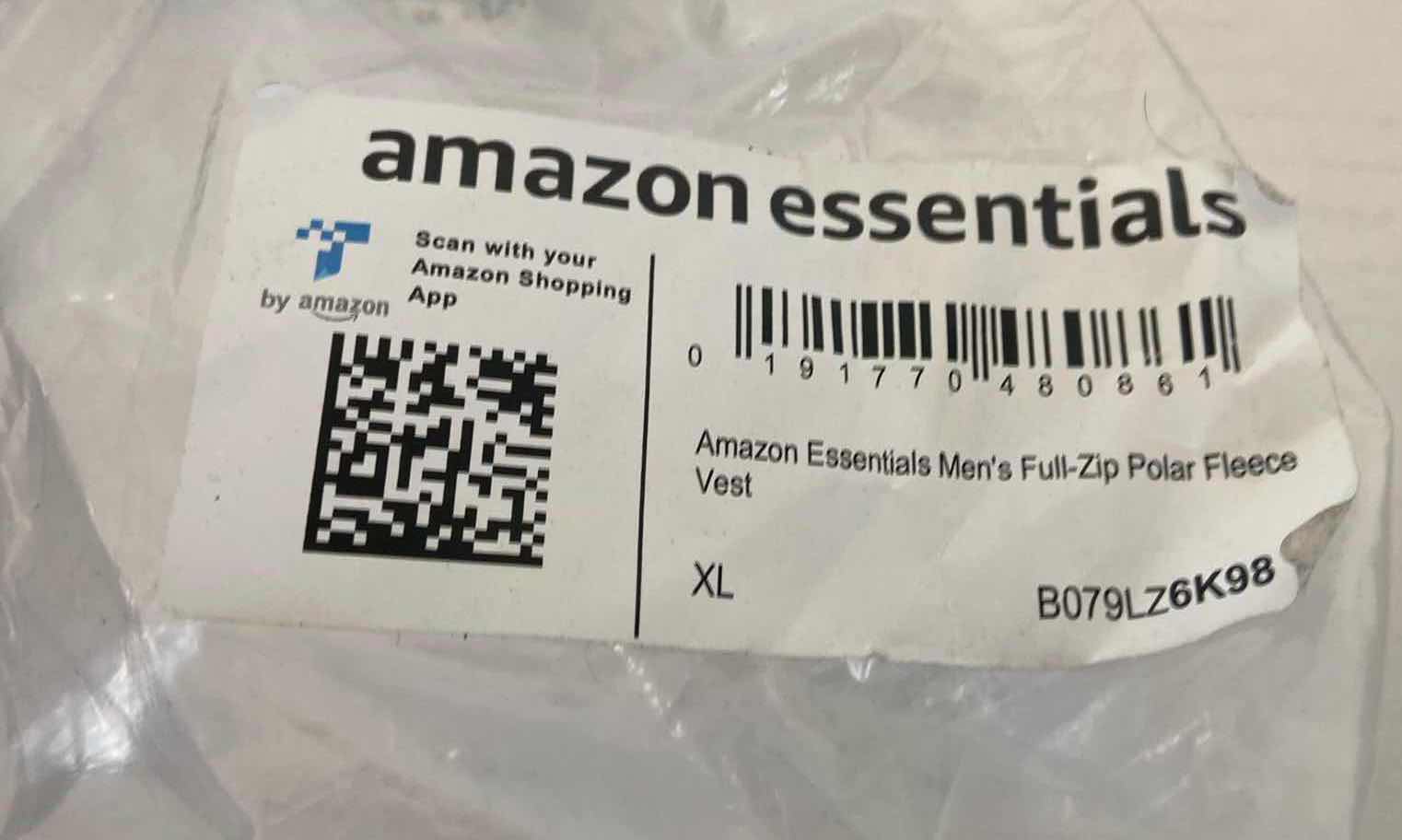 Photo 1 of AMAZON-ESSENTIALS MENS FULL ZIP POLAR FLEECE SIZE XL