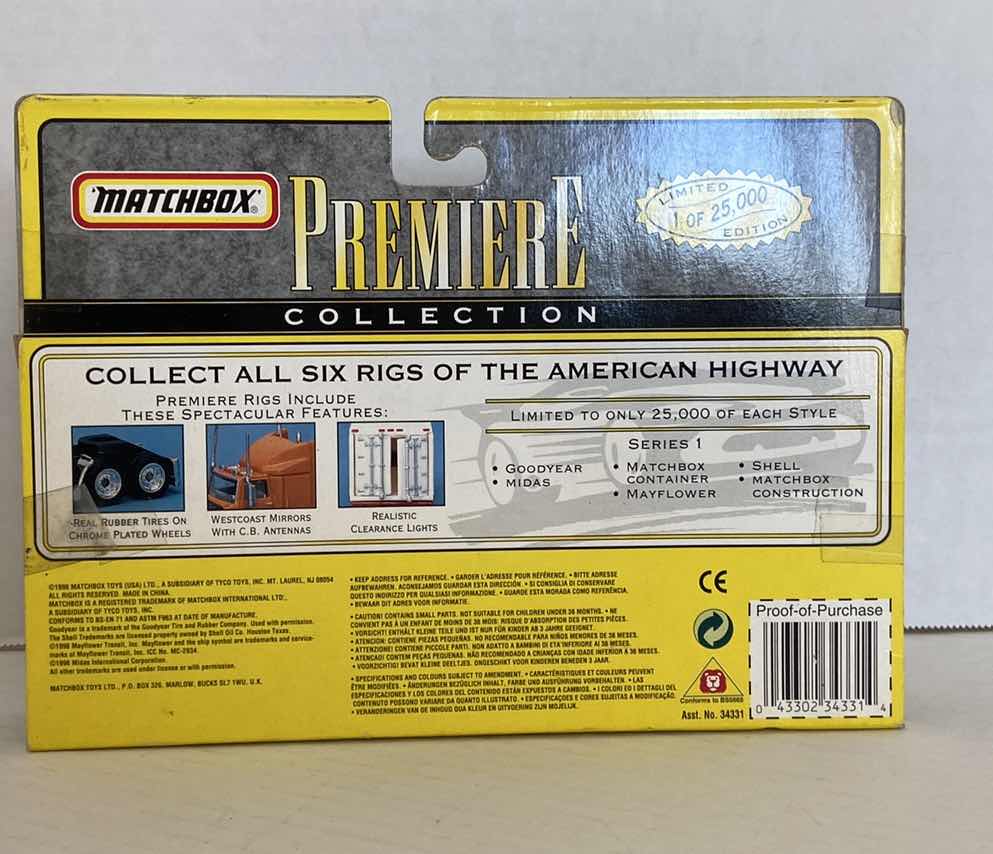Photo 1 of MATCHBOX PREMIERE COLLECTION RIGS SERIES 1 FORD AEROMAX GOODYEAR 