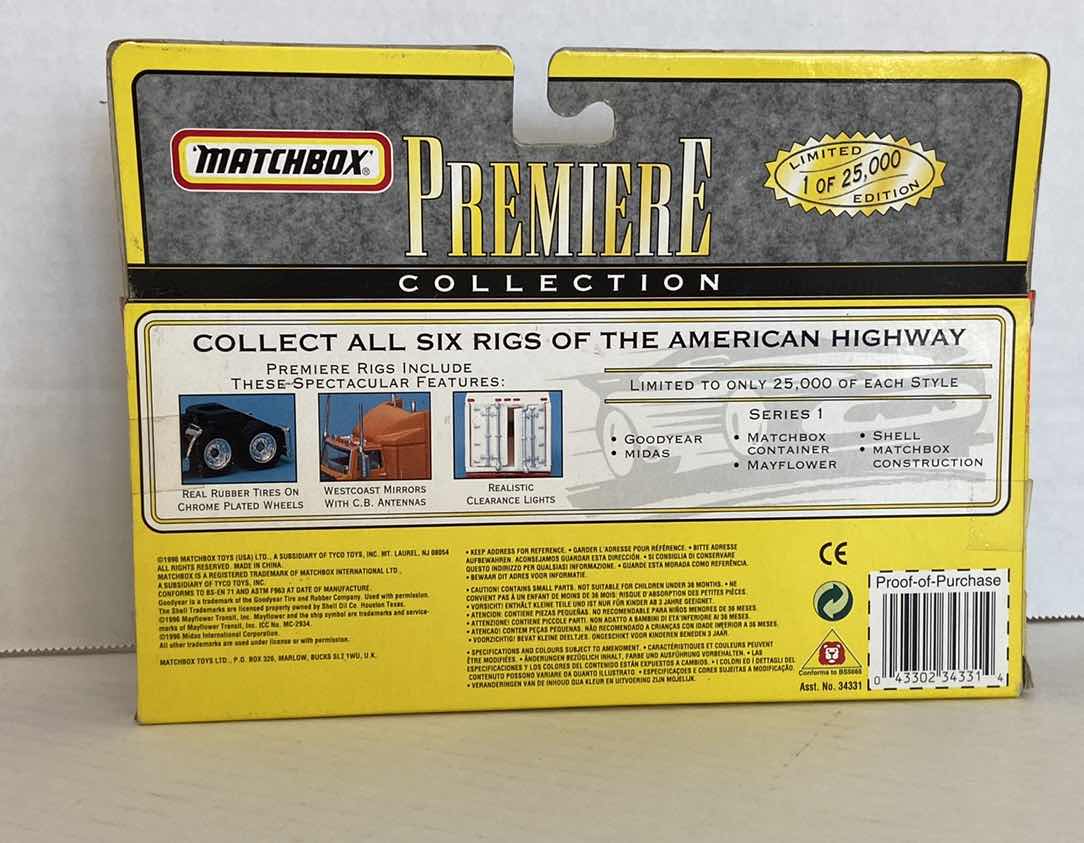 Photo 1 of MATCHBOX RIGS SERIES #1 PREMIERE COLLECTION KENWORTH C.O.E.