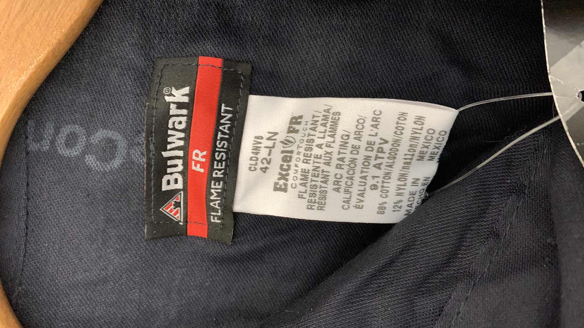 Photo 1 of MENS BULWARK FLAME RESISTANT COVER ALL SIZE 42