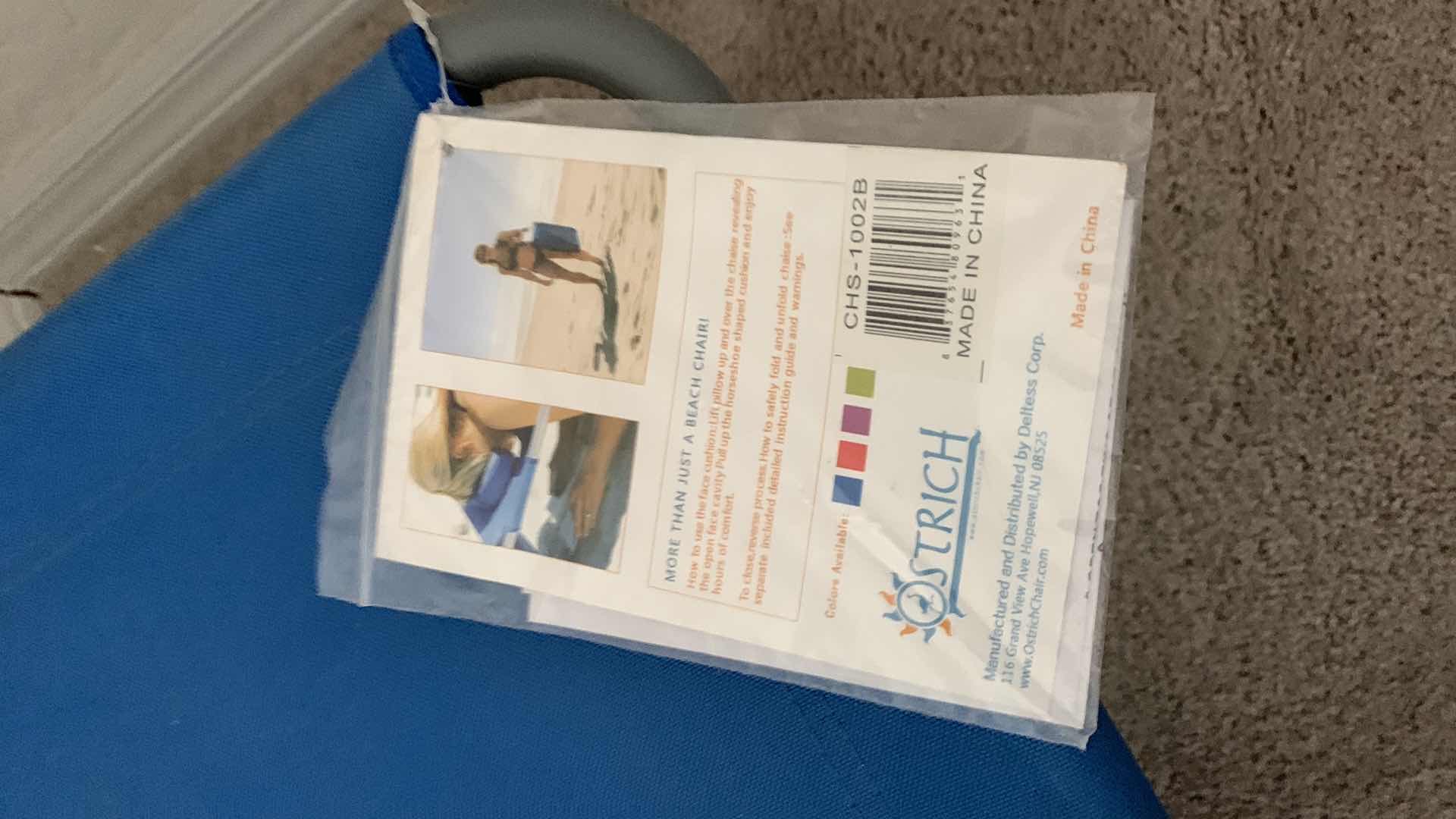 Photo 3 of OSTRICH COLLAPSABLE BEACH COT WITH FACE DOWN HEADREST