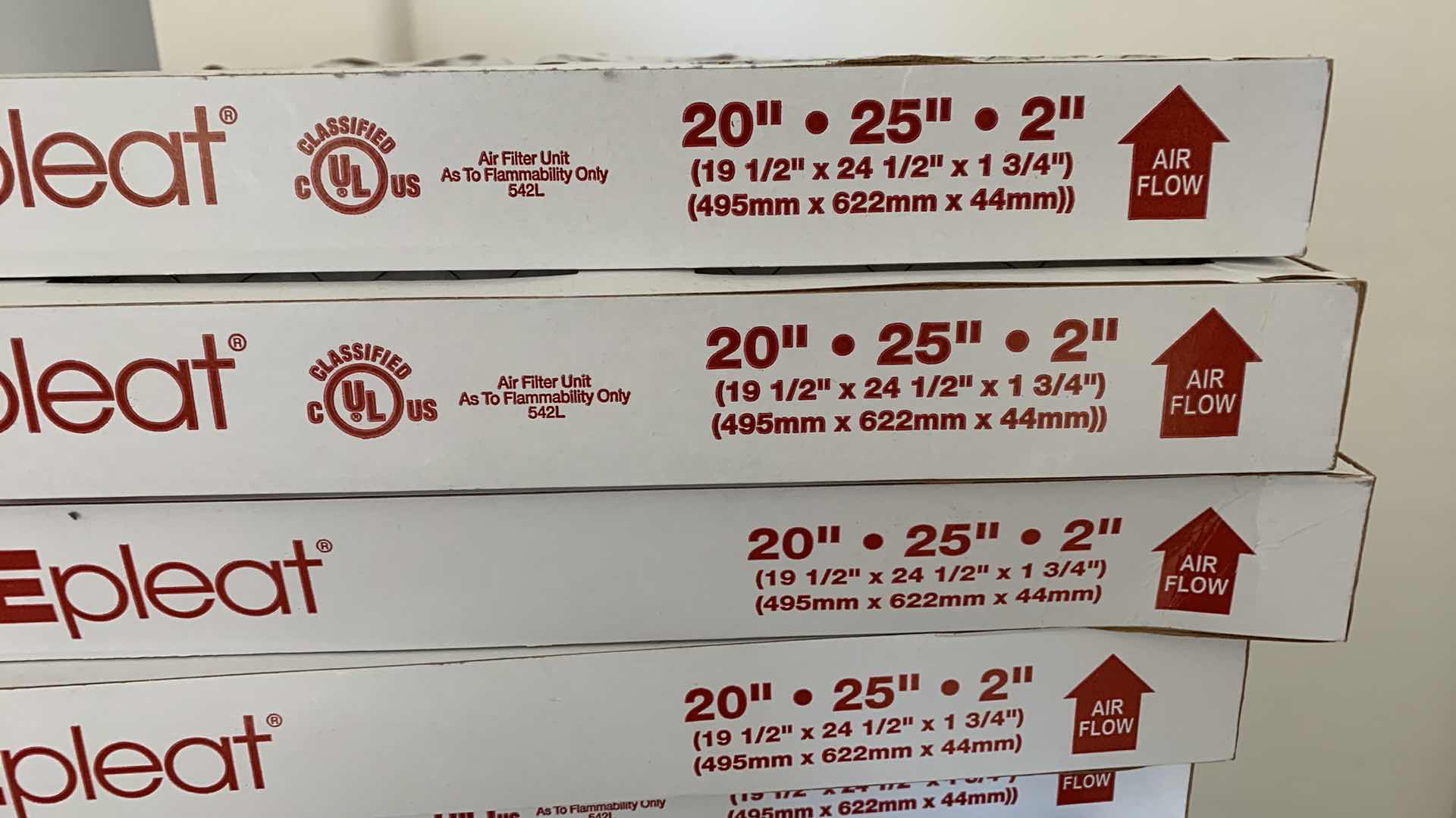 Photo 1 of 9-20” X 25” X 2” AIR FILTERS