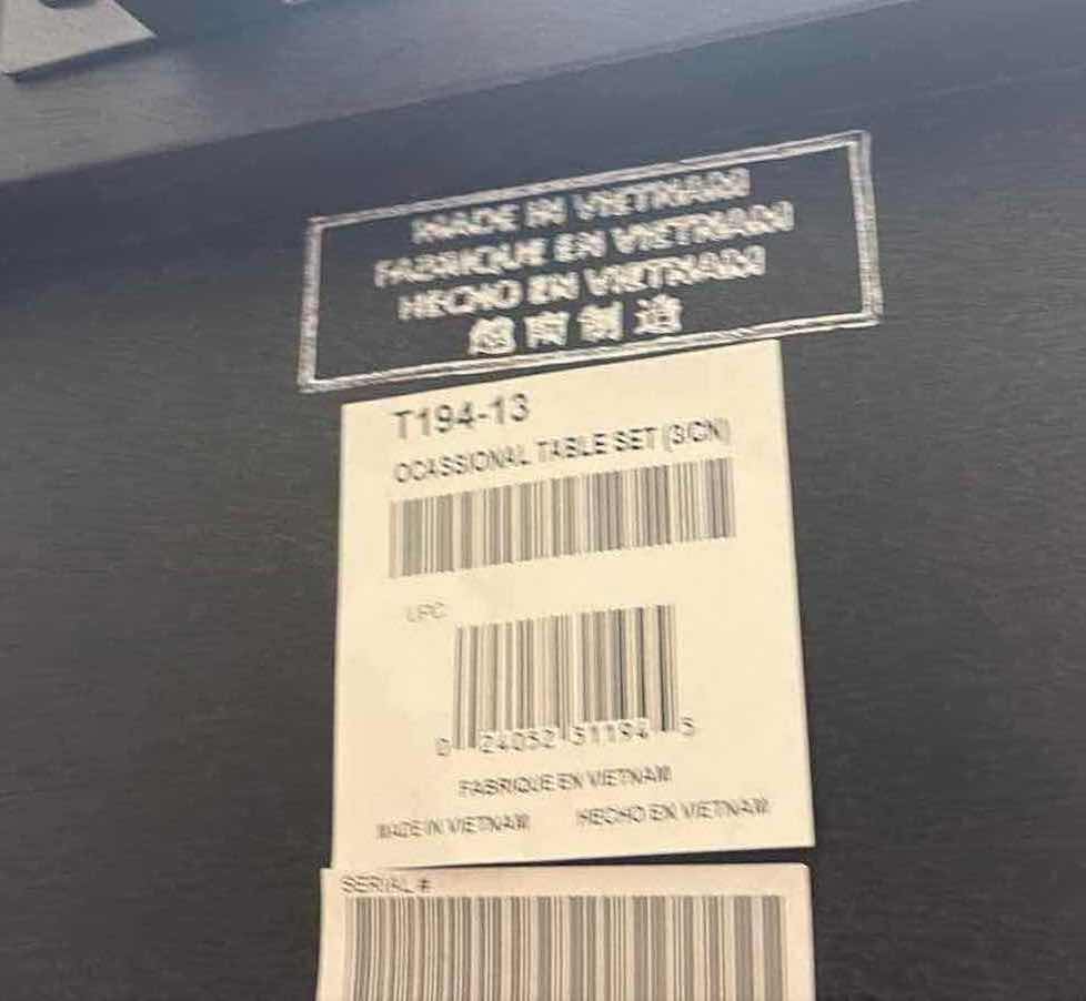 Photo 1 of INDUSTRIAL C-SHAPE SIDE TABLE 24”X 18”X H25”