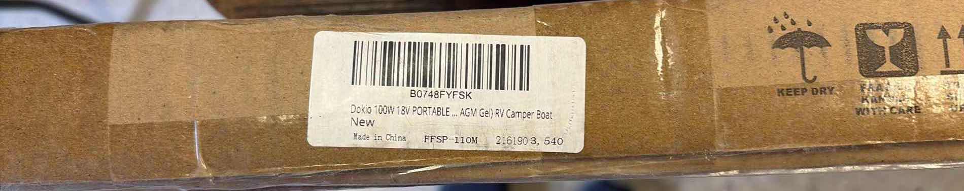 Photo 1 of DOKIO SOLAR PANEL KIT PORTABLE GEL RV CAMPER BOAT