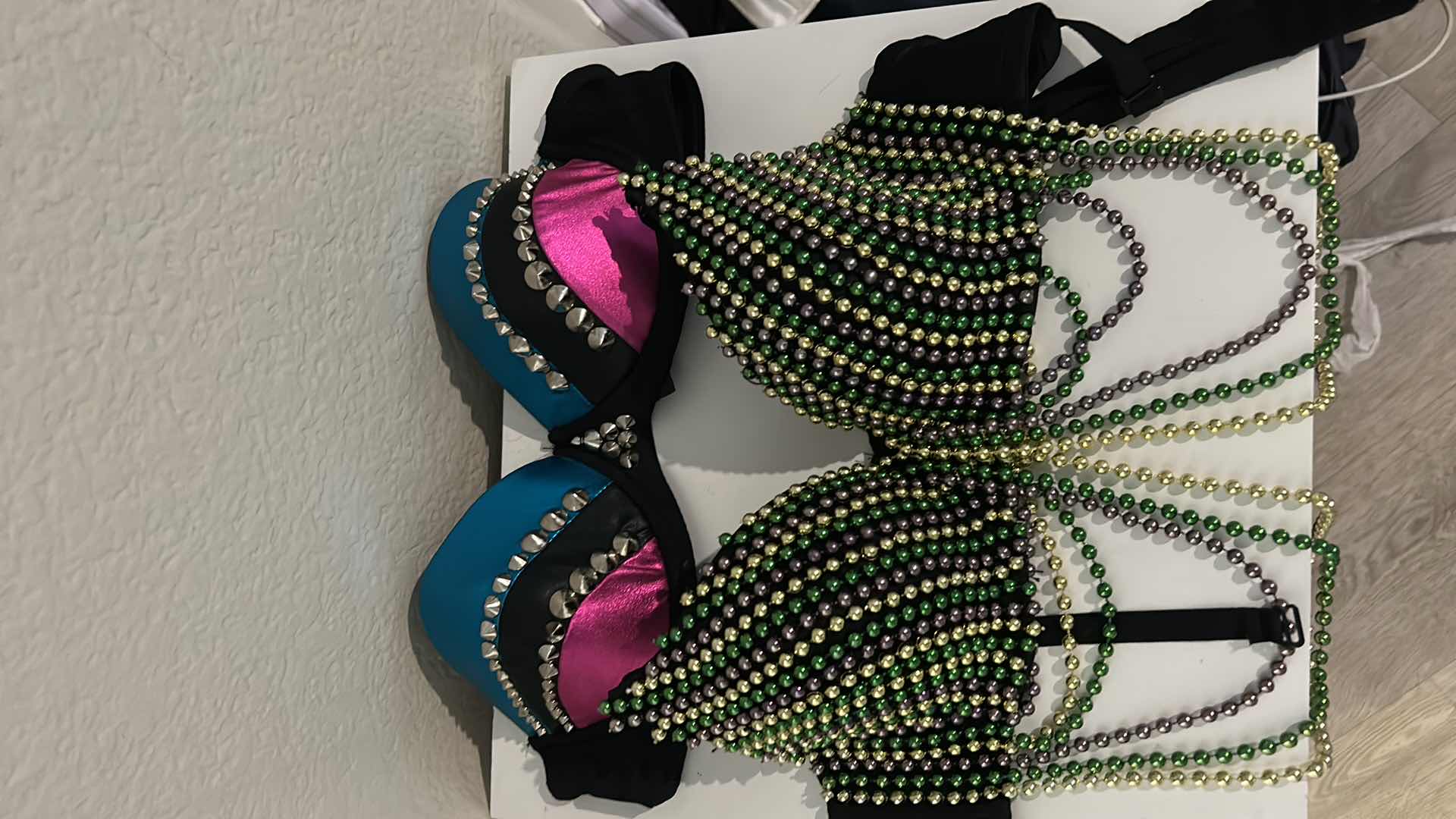 Photo 1 of WOMENS BEADED BRAS 1 SMALL, 1 MED BOTH HAVE STRAPS