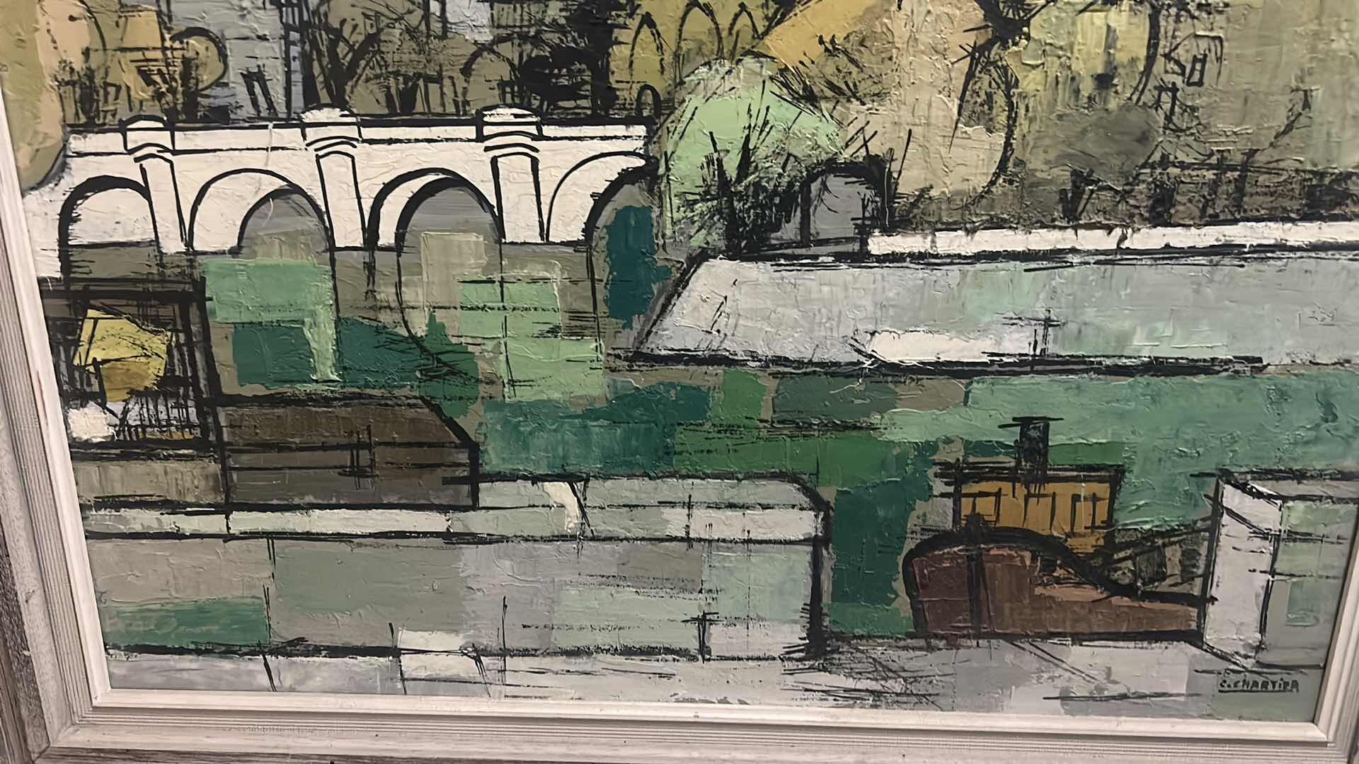 Photo 1 of FRAMED TEXTURED CANVAS SIGNED ARTWORK 36 1/2” x 29 1/4”