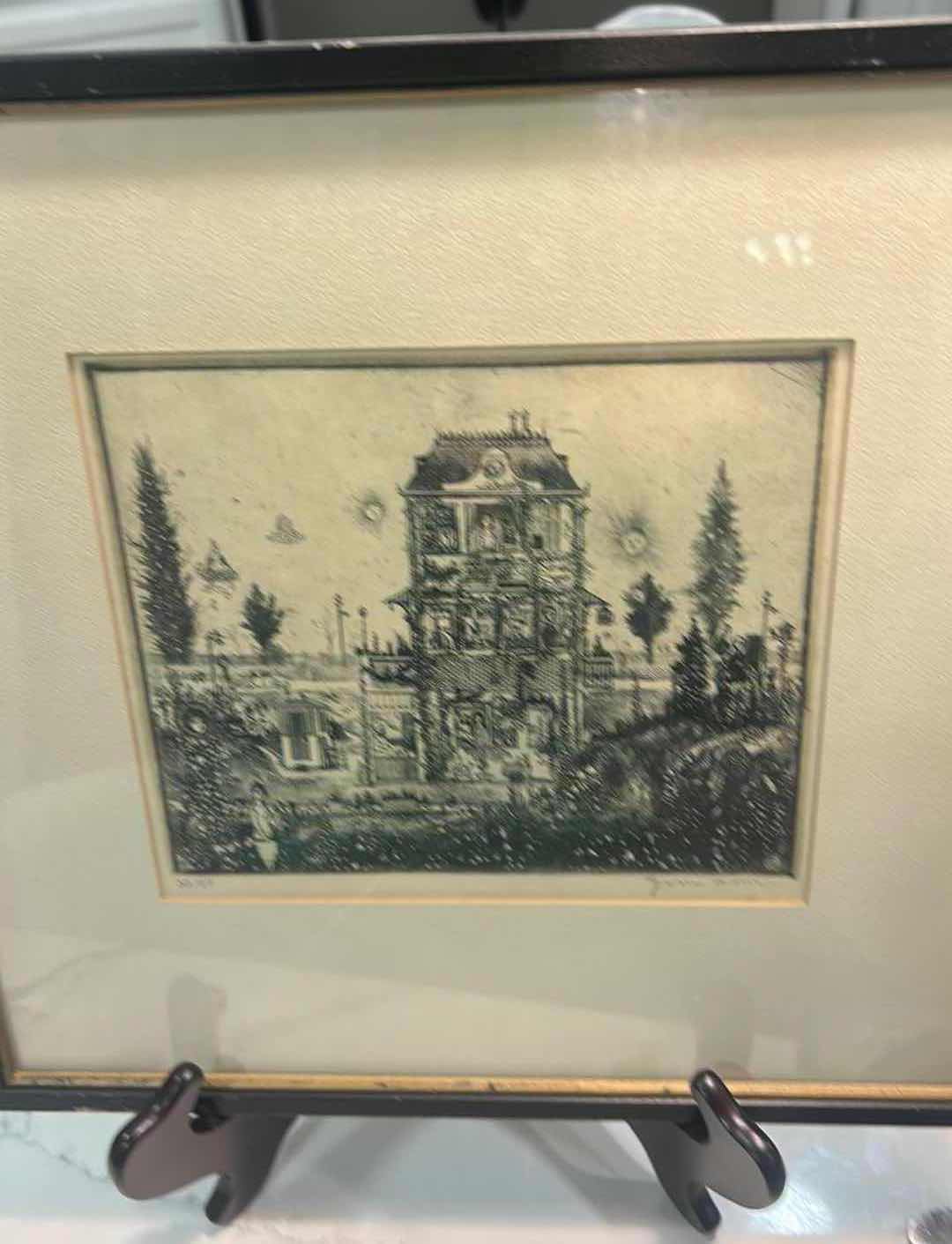 Photo 1 of FRAMED SIGNED NUMBERED ARTWORK 13 3/4” x 13 1/4”