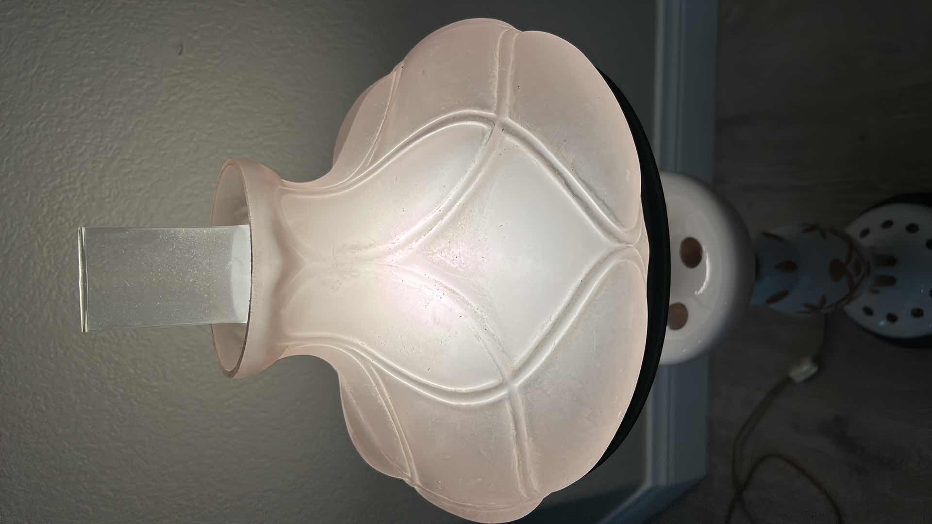 Photo 7 of VINTAGE GLASS HURRICANE LAMP H31”