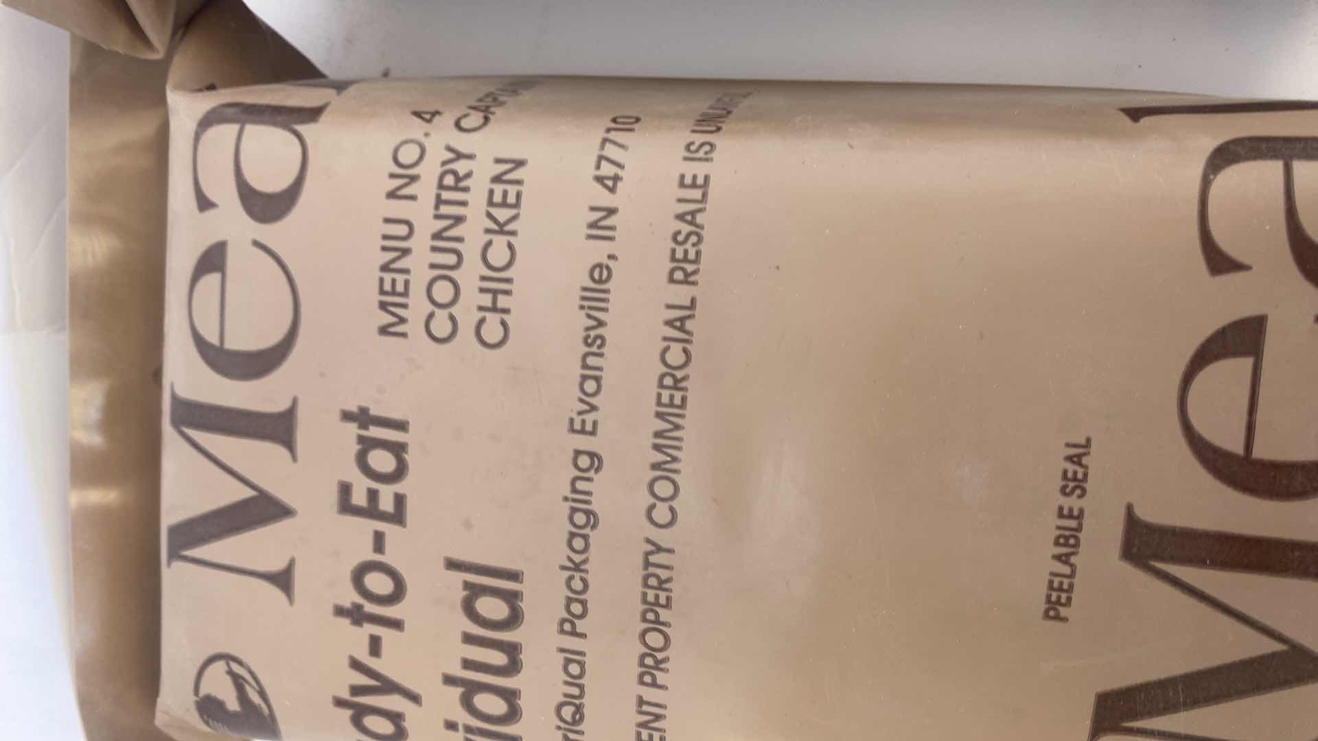 Photo 1 of 4 -  MEAL READY TO EAT INDIVIDUAL PACKAGES