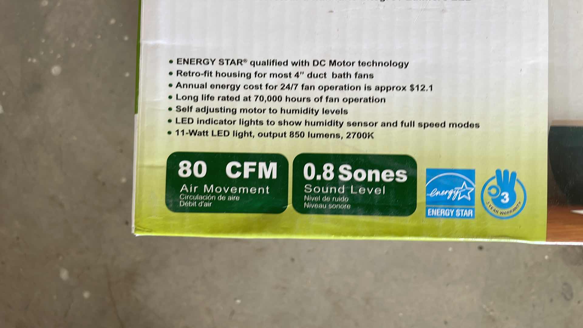 Photo 1 of DELTA VENTILATION BATHROOM FAN