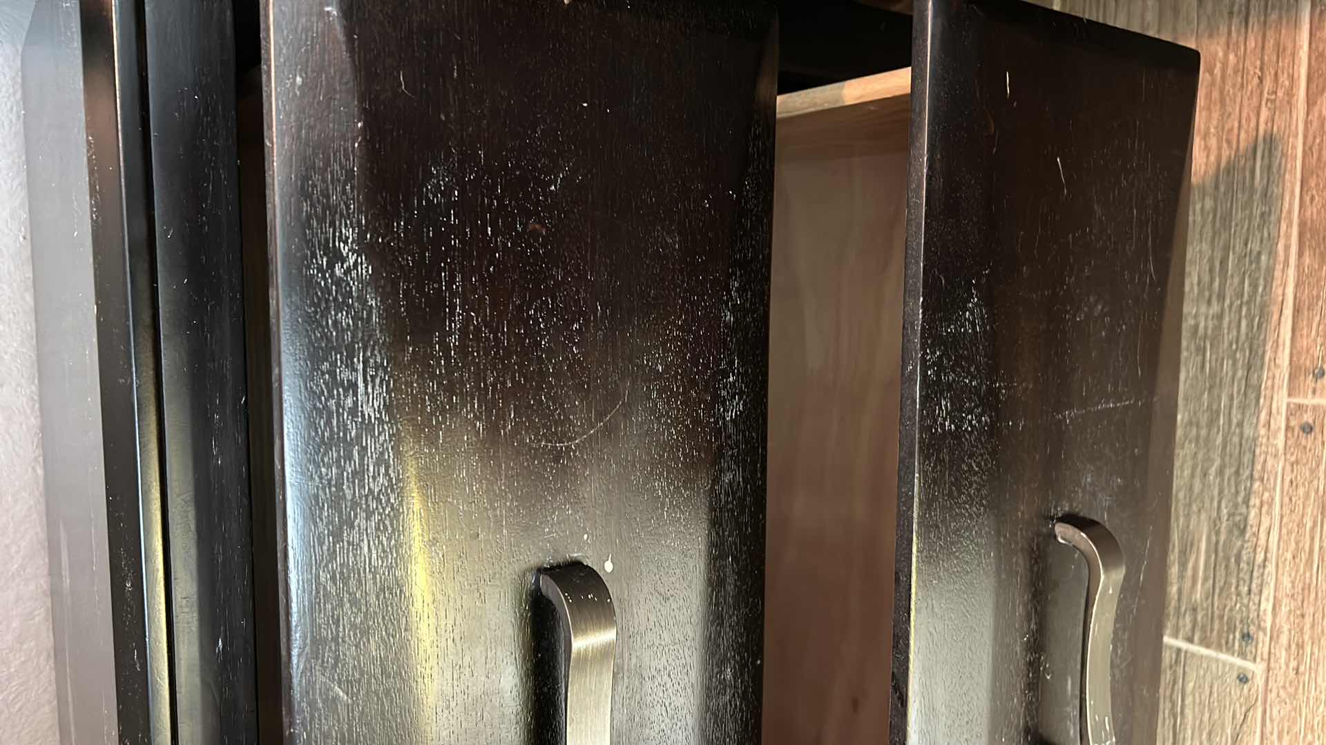 View 4 of BLACK WOOD 2 DRAWER NIGHT STAND 26 1/2“ x 16“ x H26 1/2 “