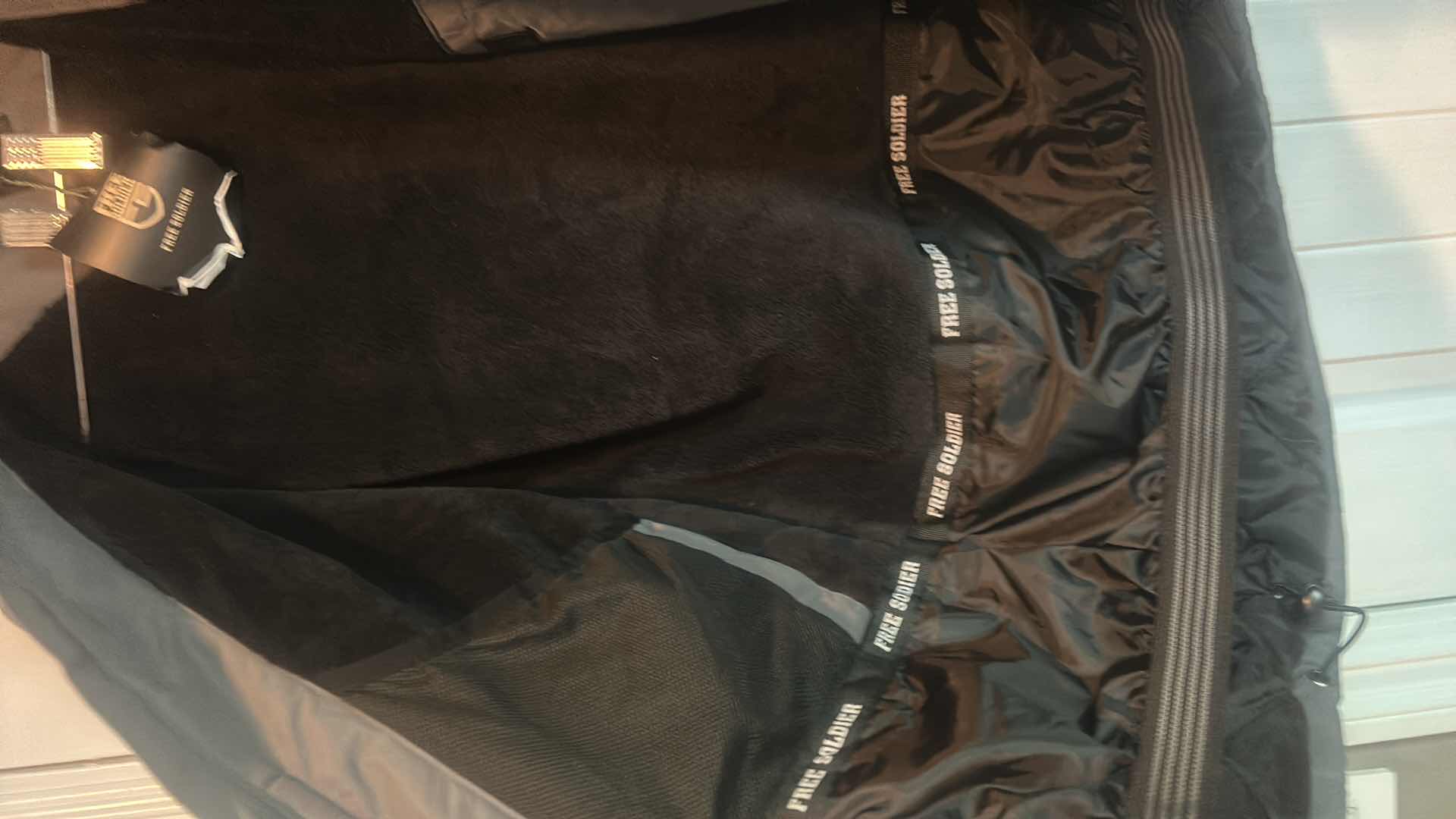 Photo 1 of MENSWEAR FREE SOLDIER KHAKI ZIP-UP JACKET WITH HOOD SIZE SMALL