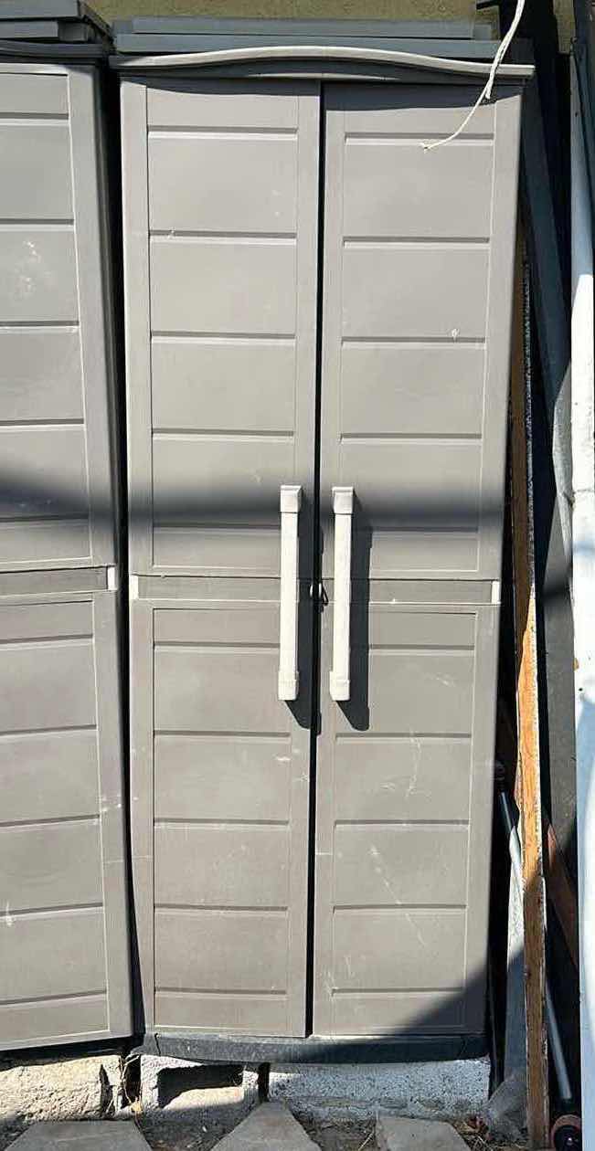 Photo 1 of OUTDOOR STORAGE SHED WITH CONTENTS 26” x18 1/2“ x H6‘