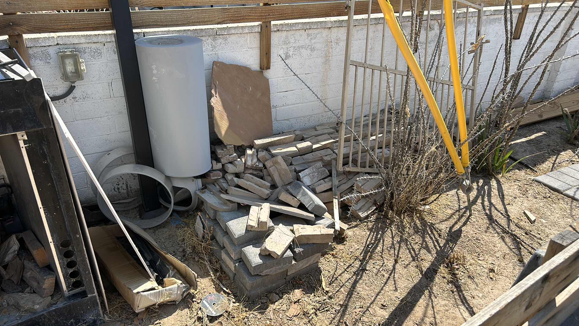 Photo 1 of BUILDINGS SUPPLIES AND METAL GATE 49” WIDE