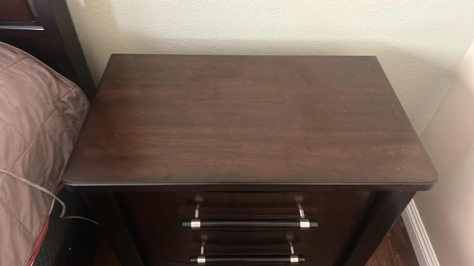 Photo 1 of BEDFORD HEIGHTS TWO-TONE ESPRESSO & CHERRY NIGHTSTAND  29” x 17"  H29"