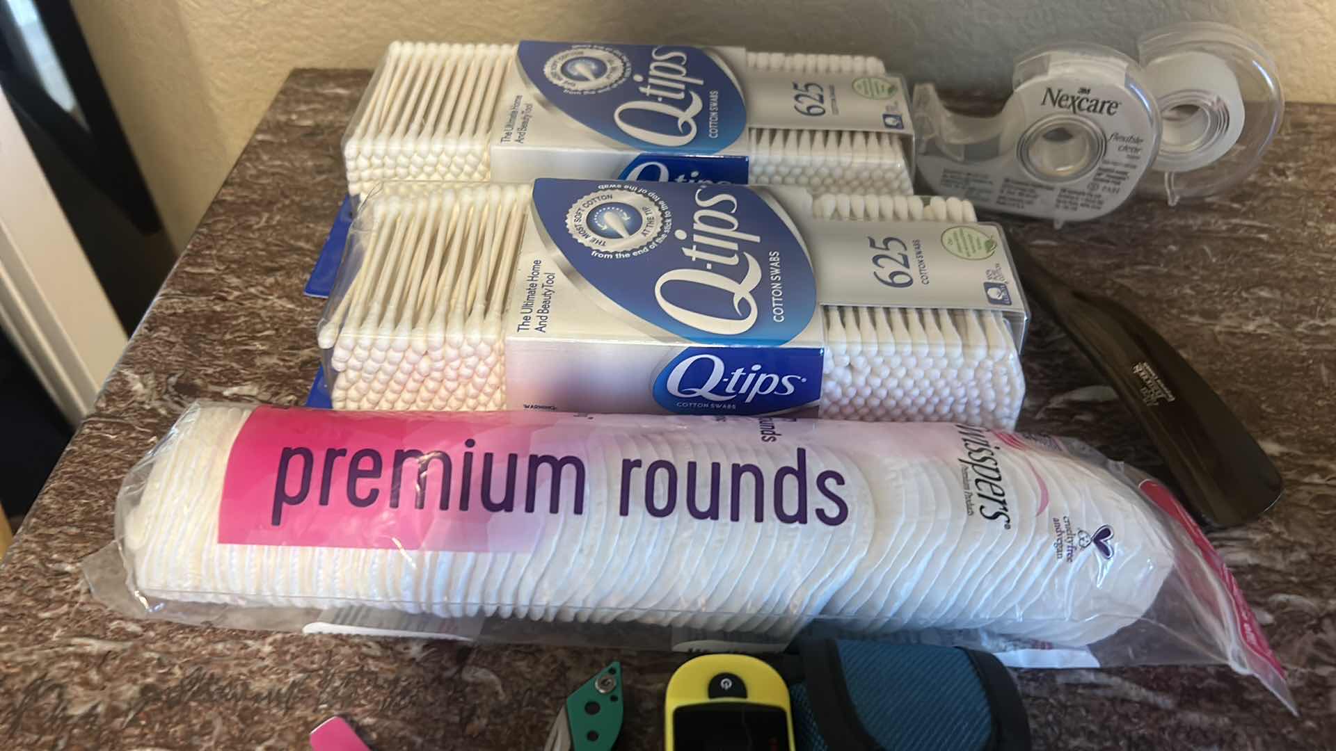 Photo 1 of MEDICAL SUPPLIES AND PERSONAL CARE, PRO-M-200 TENS MACHINE, Q-TIPS, HEART RATE MONITOR, AND MORE.