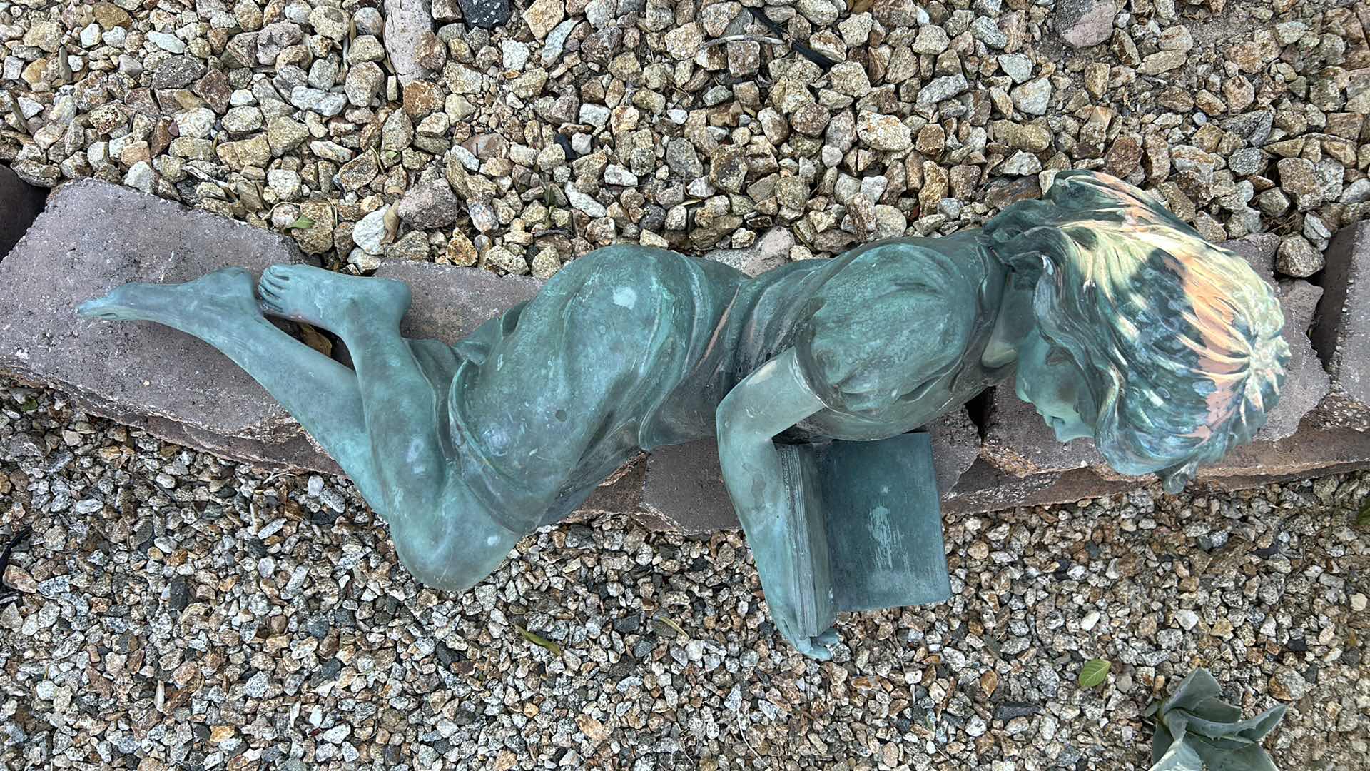 Photo 1 of OUTDOOR DECOR - CERAMIC YOUNG WOMAN READING BOOK 35" X H1'.