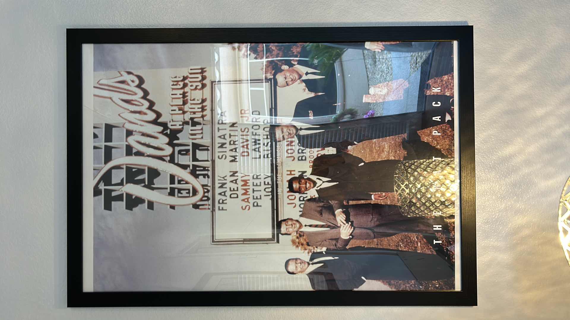 Photo 1 of BLACK FRAMED "THE RAT PACK AT THE SANDS CASINO"  ARTWORK  26" x H38"