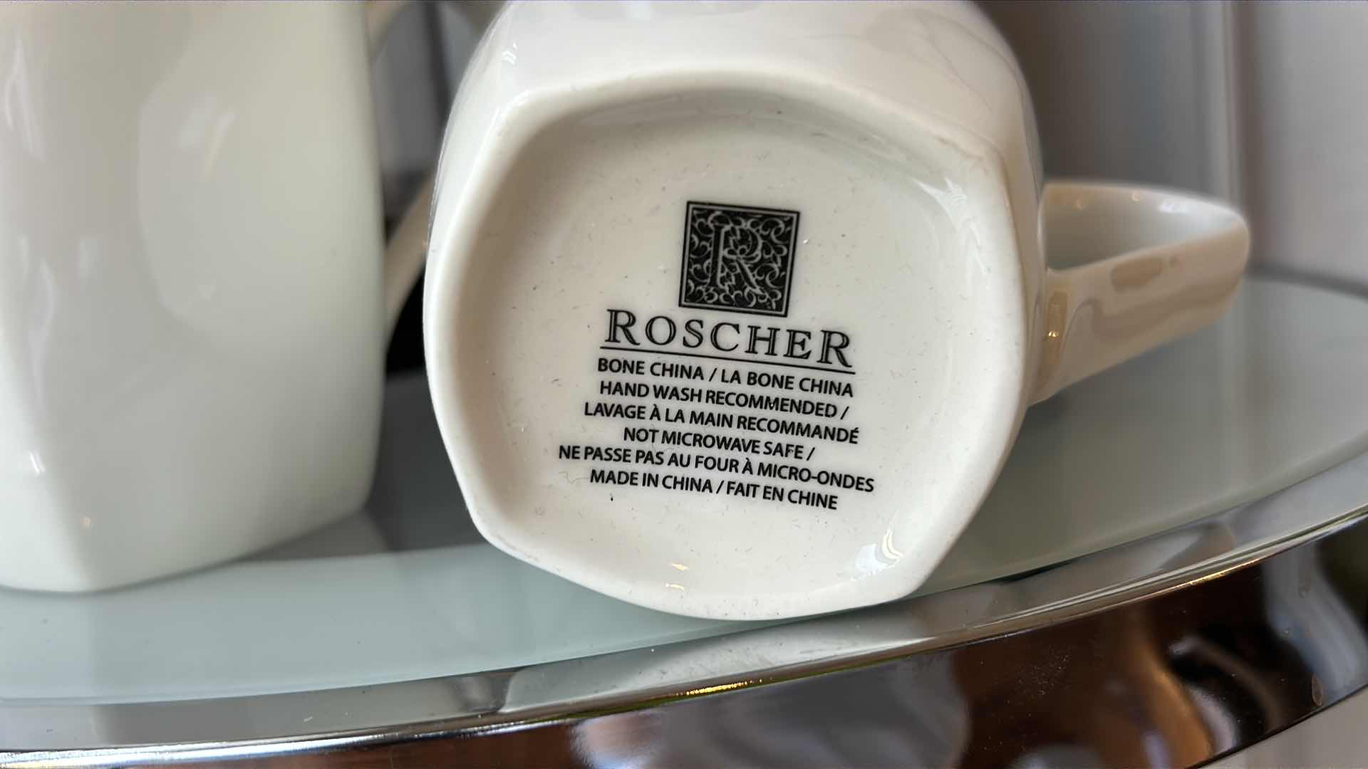 Photo 1 of COFFEE STATION - VERISMO COFFEE MAKER . WELCOME SIGN. TWO BONECHINA COFFEE MUGS BY ROCHERE & ANTHEM COUNTRY CLUB BOTTLED WATER.