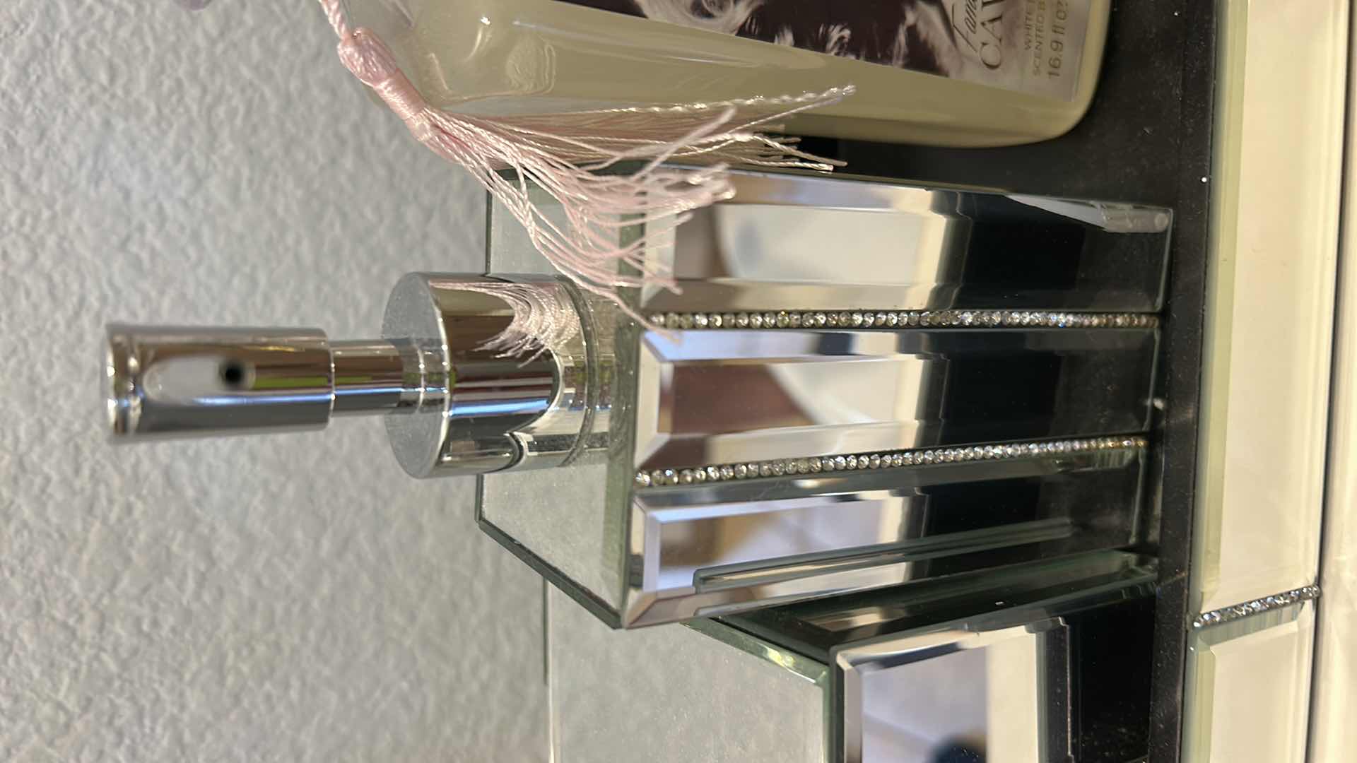 Photo 1 of MARILYN MONROE BATHROOM ACCESSORIES. CHAMPAGNE-SCENTED HAND SOAP. FAME IS LIKE CAVIAR-SCENTED BUBBLE BATH.