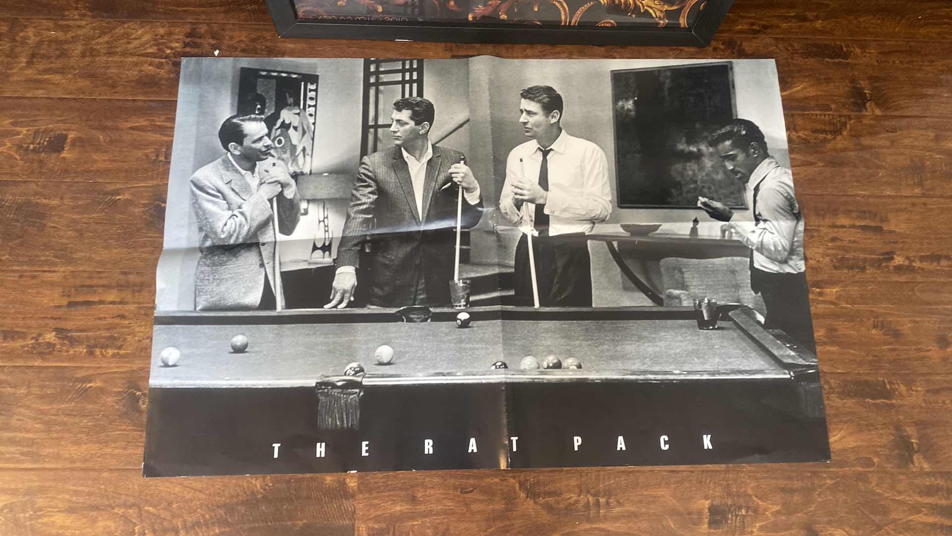 Photo 1 of FRAMED MARILYN & ELVIS CASINO POSTER ARTWORK 26“ x 38“ & RAT PACK FOLDED POSTER