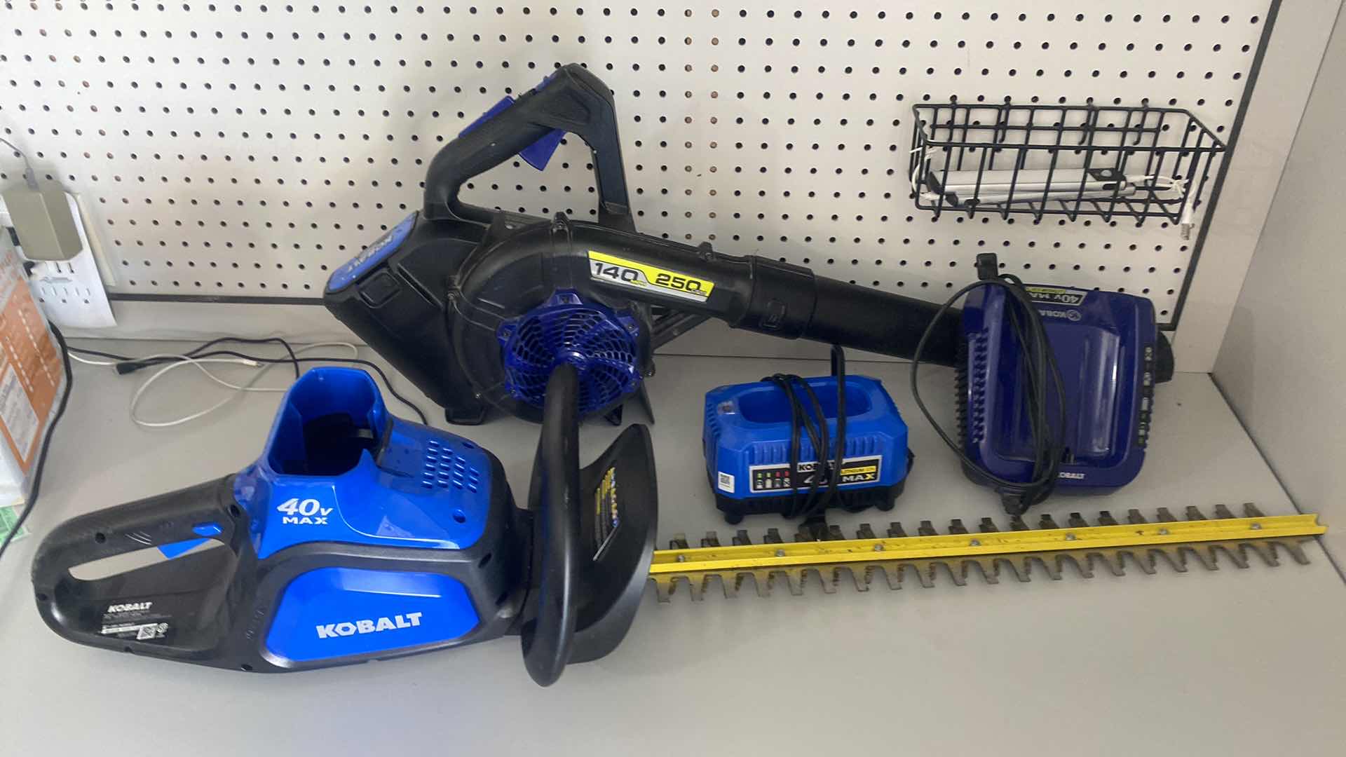 Photo 1 of KOBALT HEDGE TRIMMER AND BLOWER - ONE BATTERY ONLY
